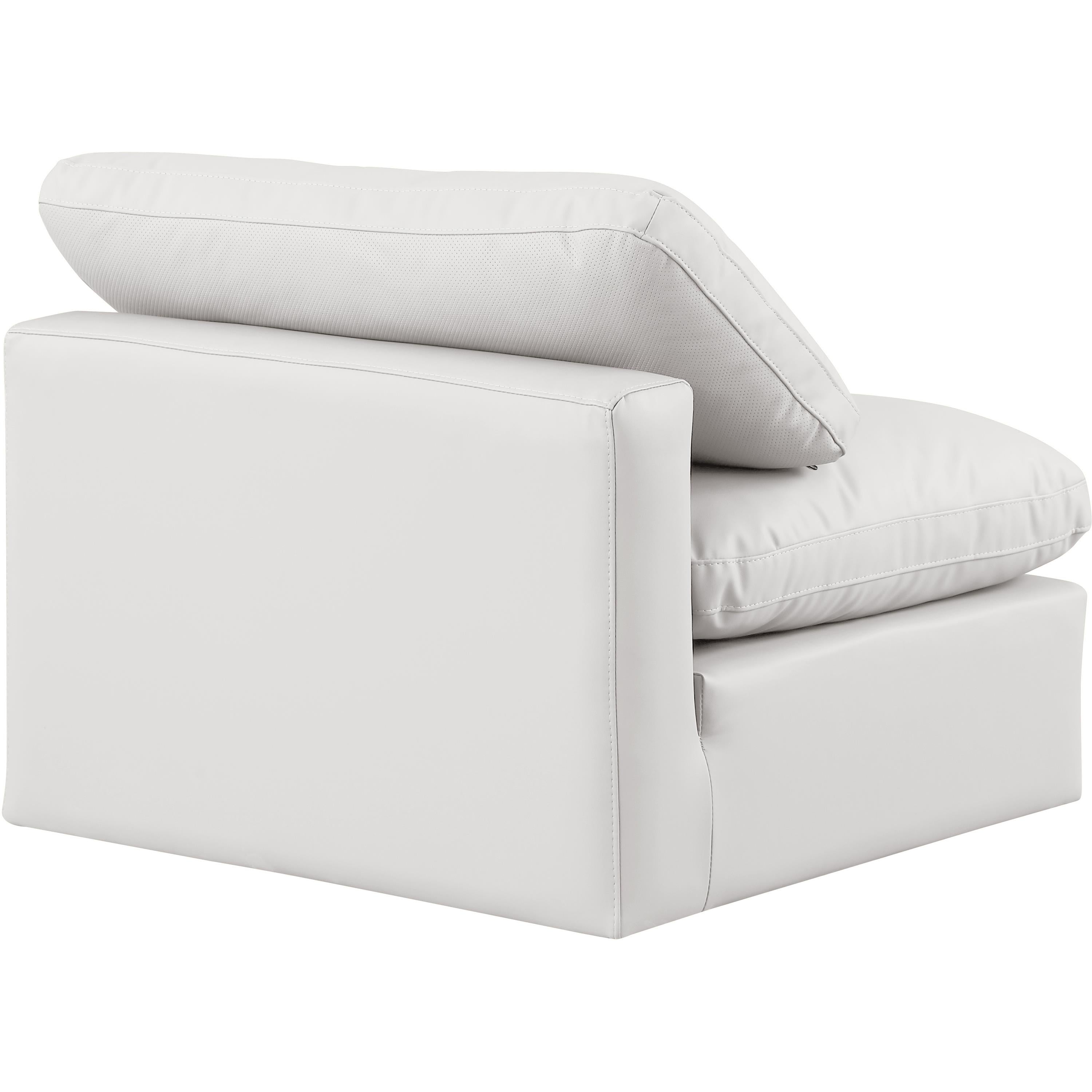 Meridian Indulge Cream Vegan Leather Armless Chair