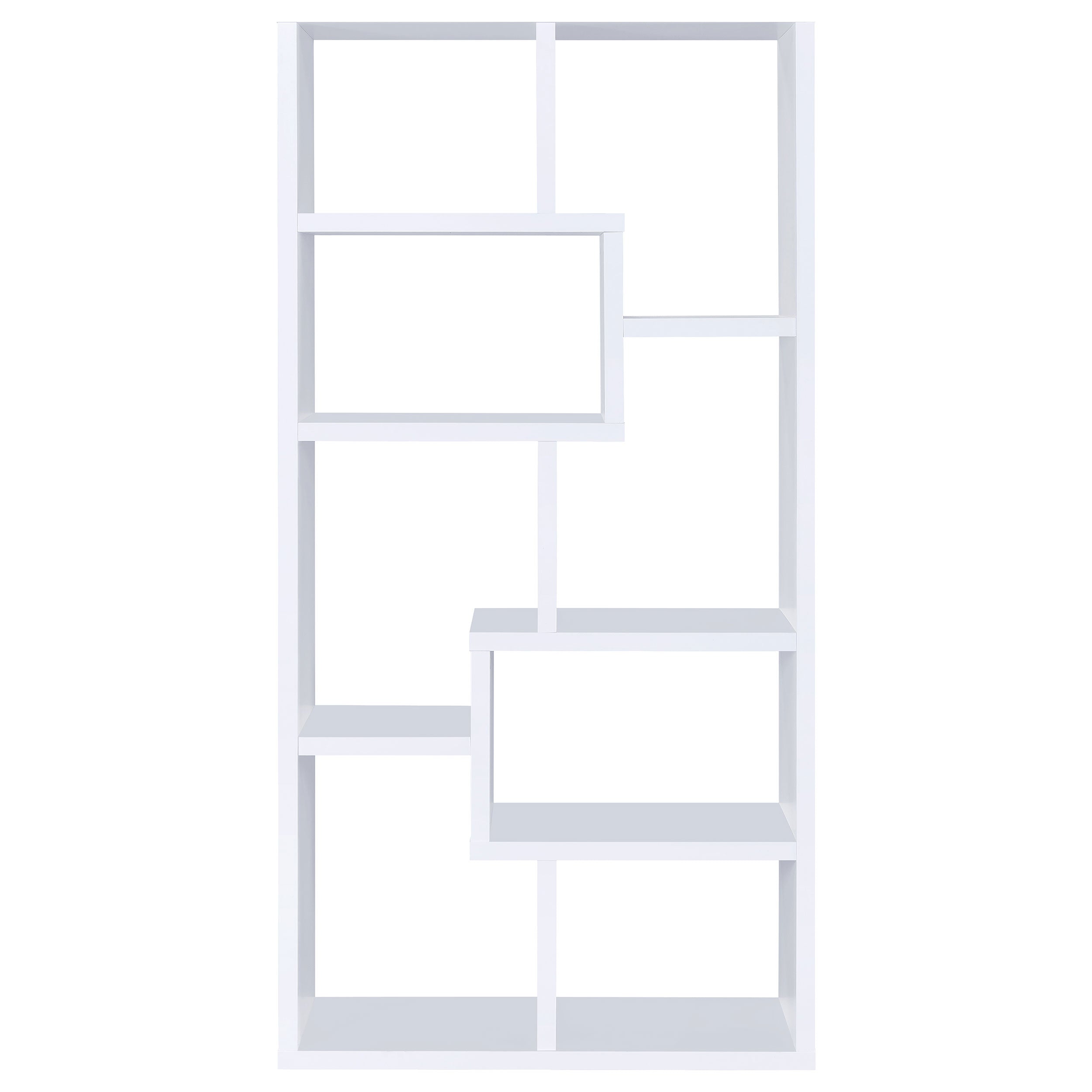 Theo 71-inch 7-shelf Bookshelf Cappuccino