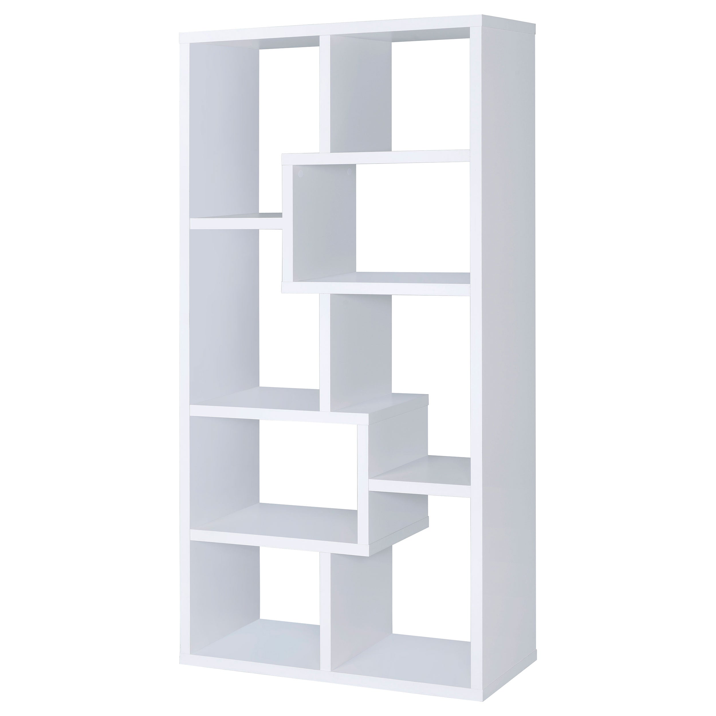 Theo 71-inch 7-shelf Bookshelf Cappuccino