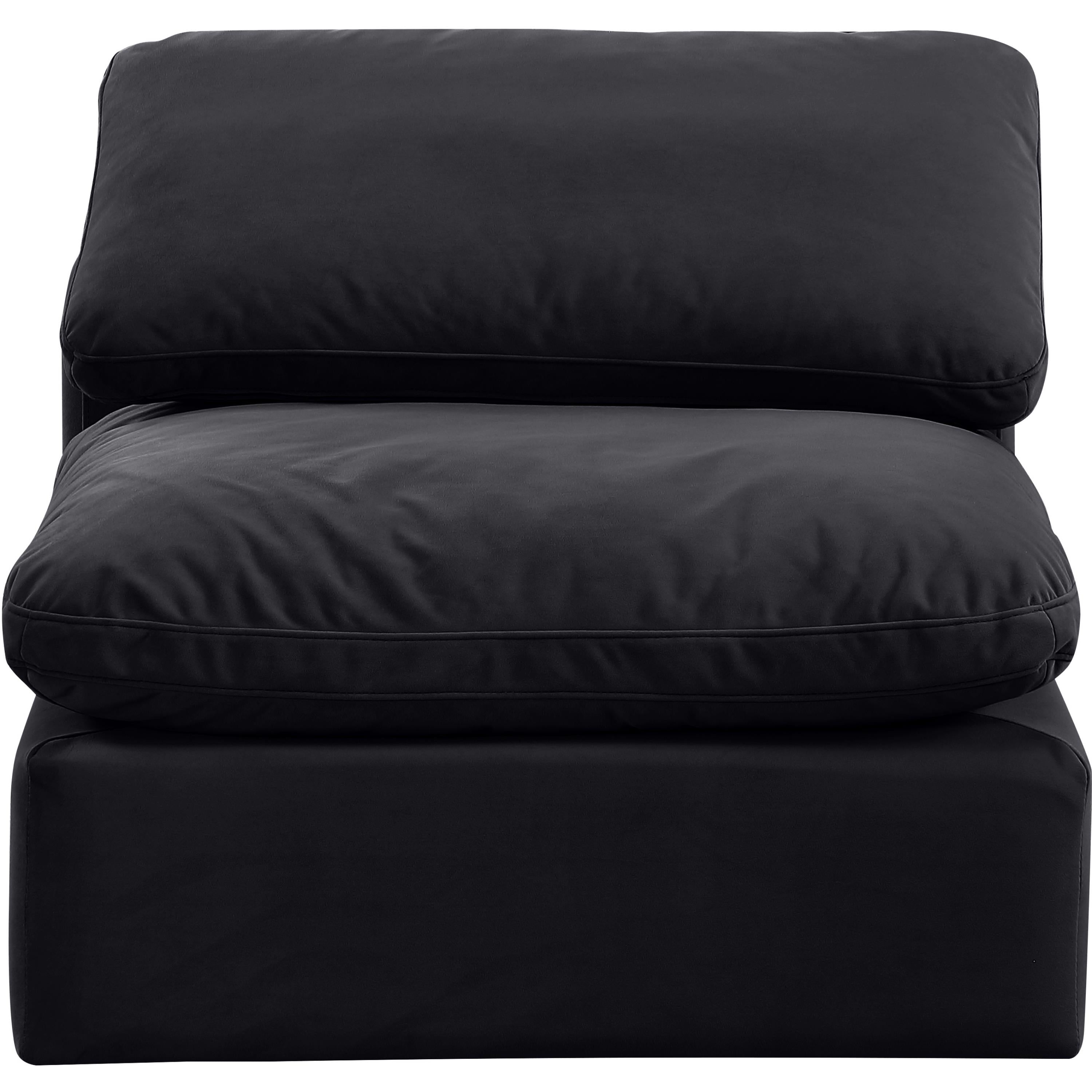 Meridian Indulge Black Velvet Armless Chair