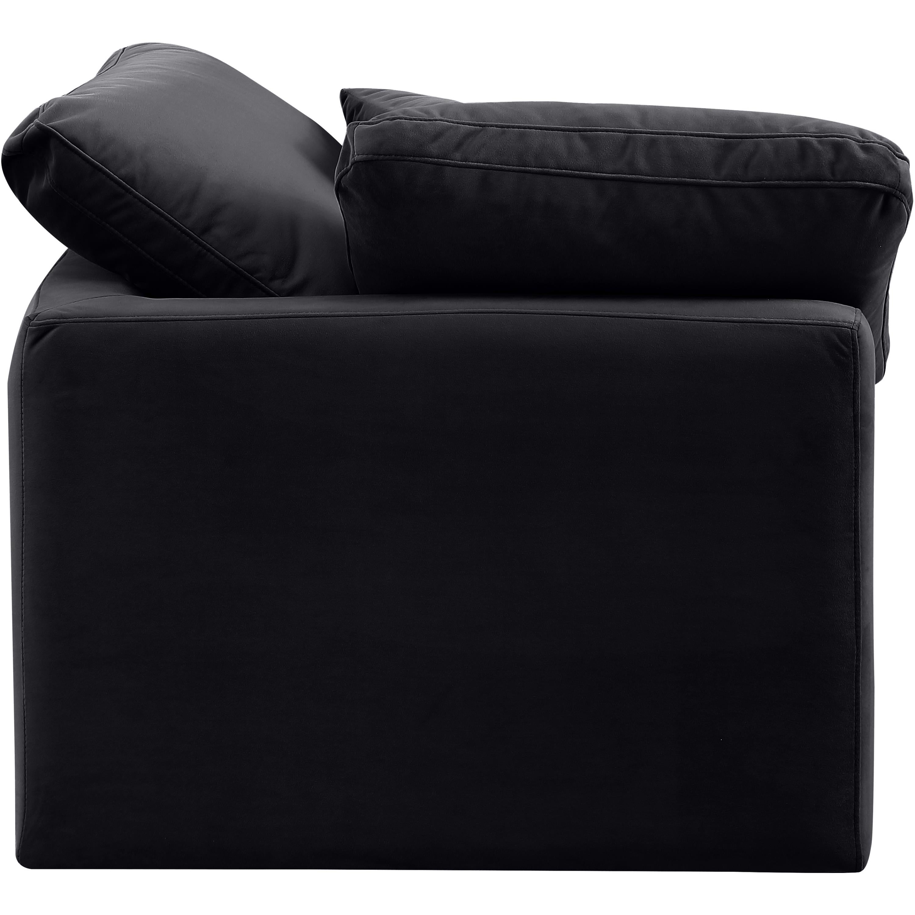 Meridian Indulge Black Velvet Corner Chair