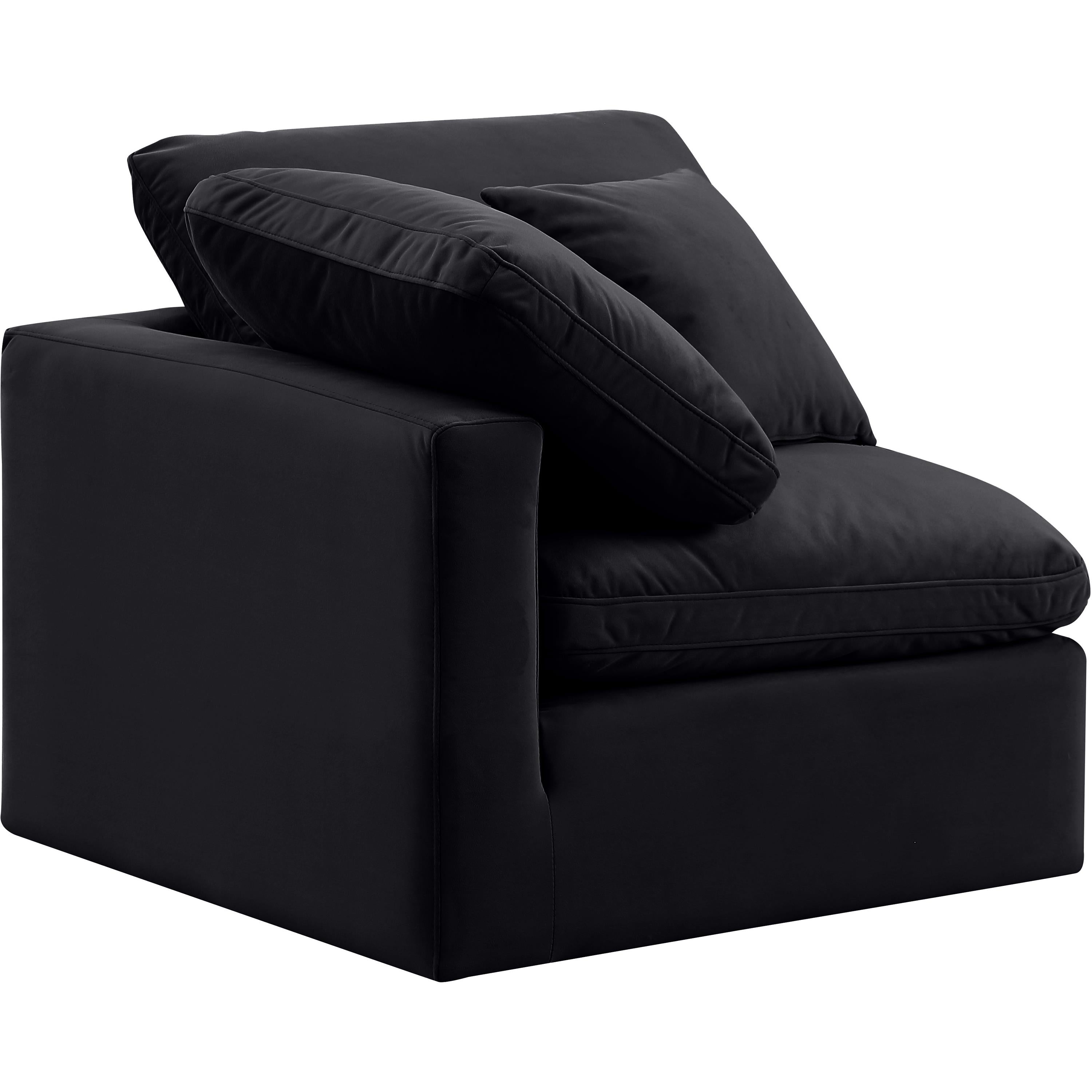 Meridian Indulge Black Velvet Corner Chair