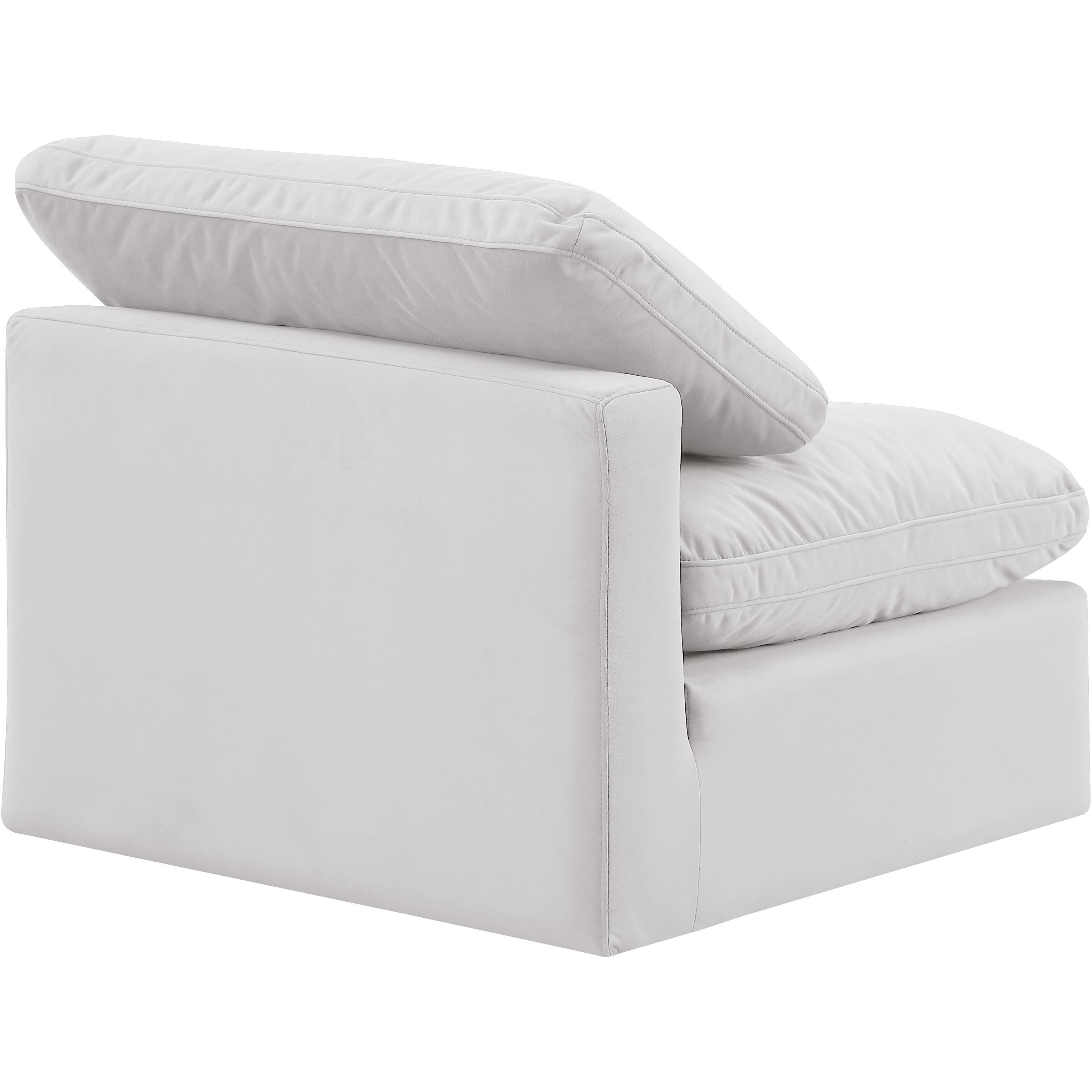 Meridian Indulge Cream Velvet Armless Chair