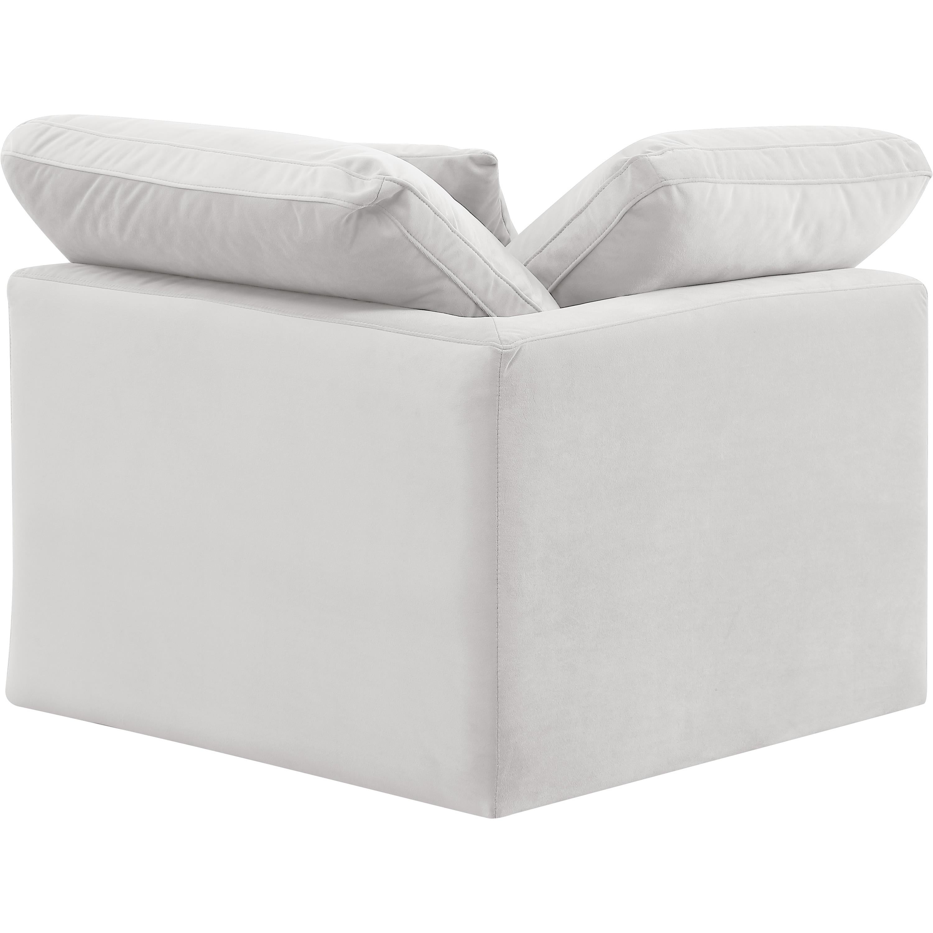 Meridian Indulge Cream Velvet Corner Chair
