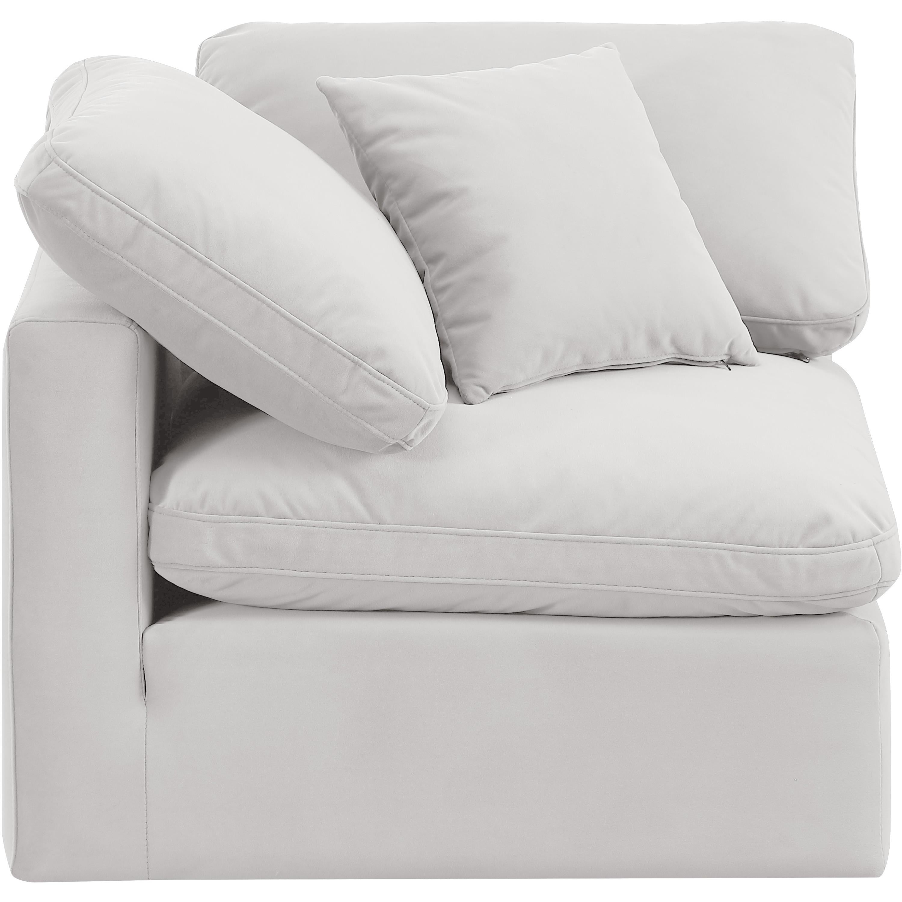 Meridian Indulge Cream Velvet Corner Chair