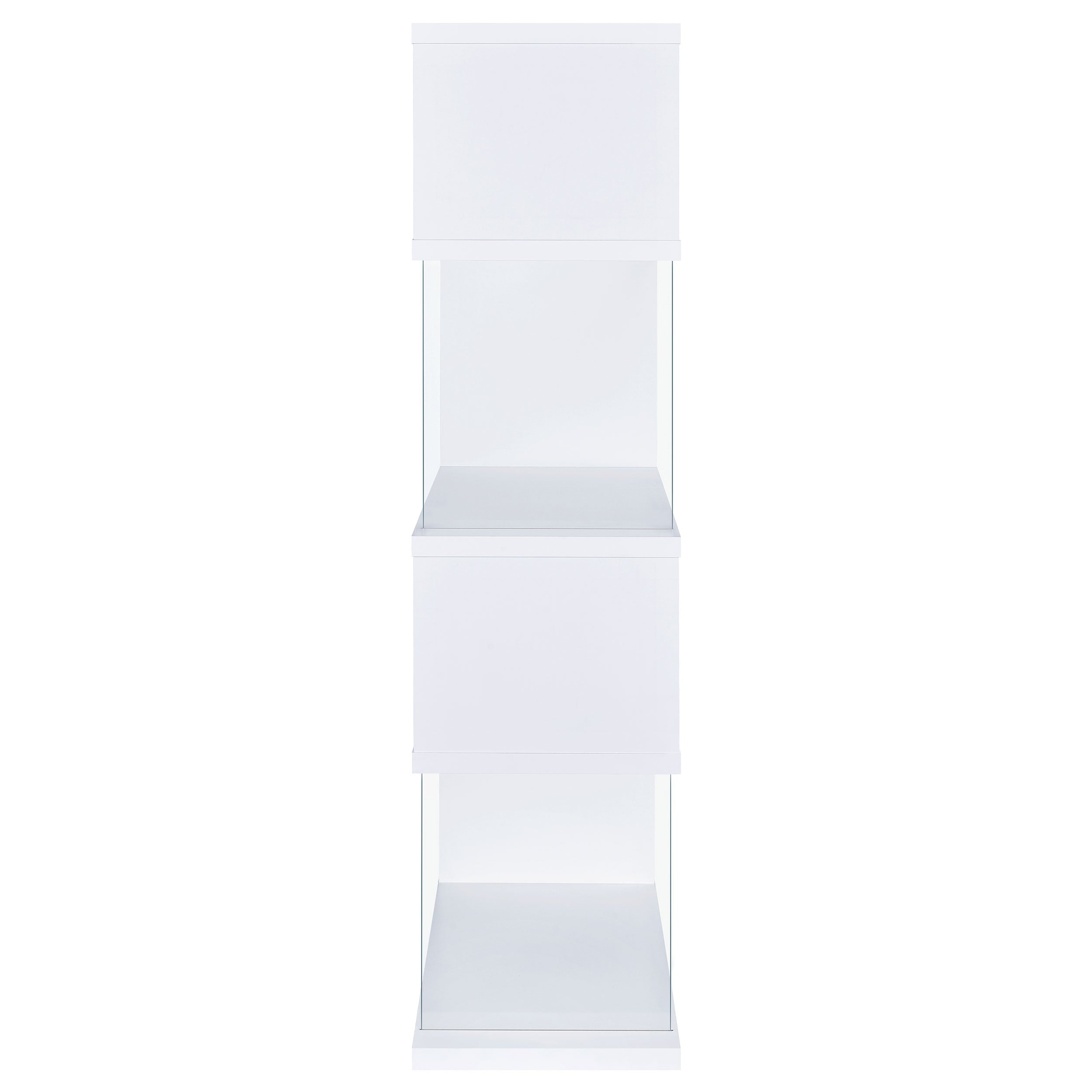 Emelle 63-inch 4-shelf Glass Panel Bookshelf Black