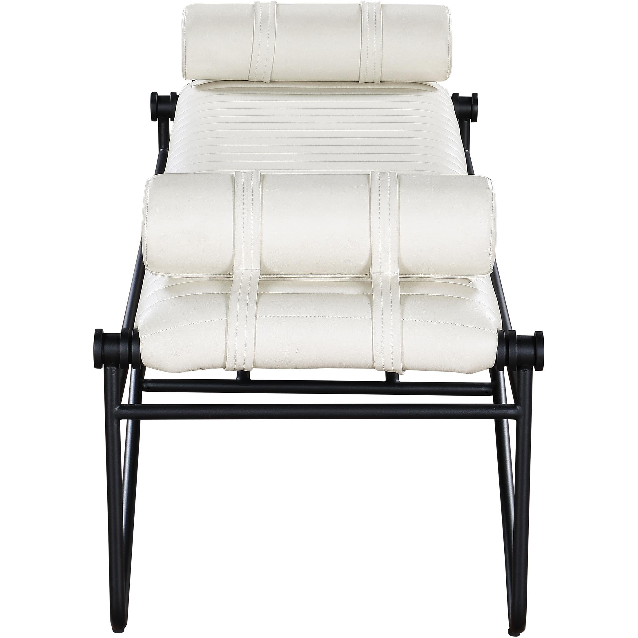 Meridian Gatsby Cream Vegan Leather Bench