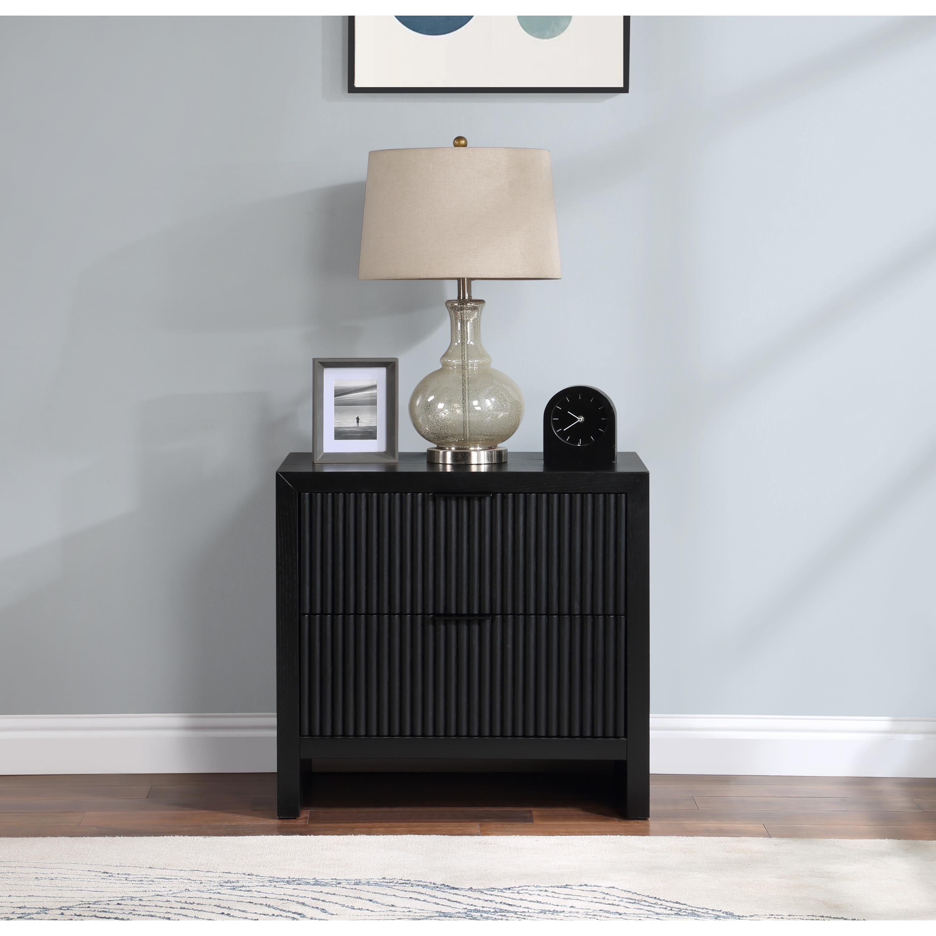Meridian Fairfax Black Night Stand