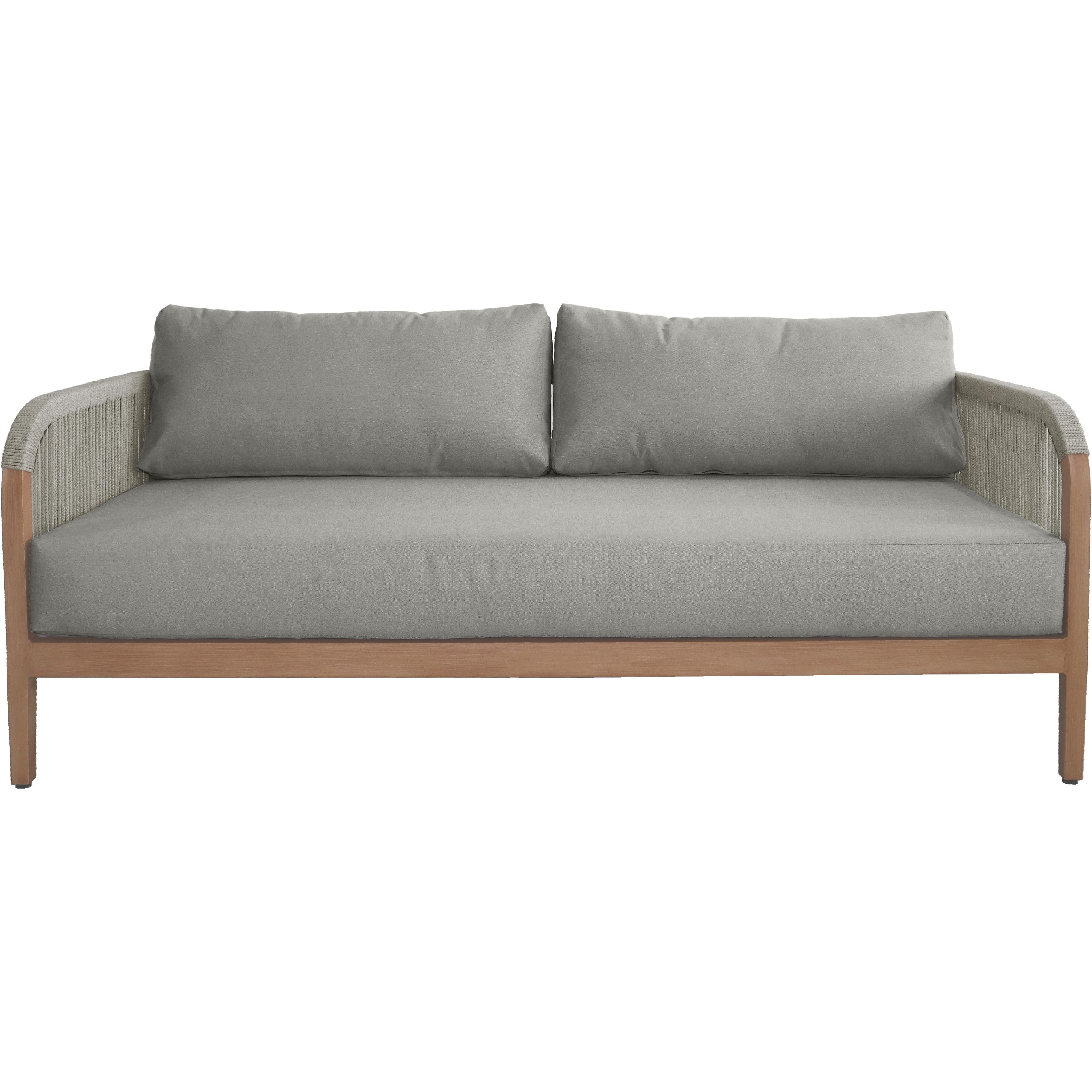 Meridian Maui Grey Water Resistant Fabric Outdoor Patio Loveseat