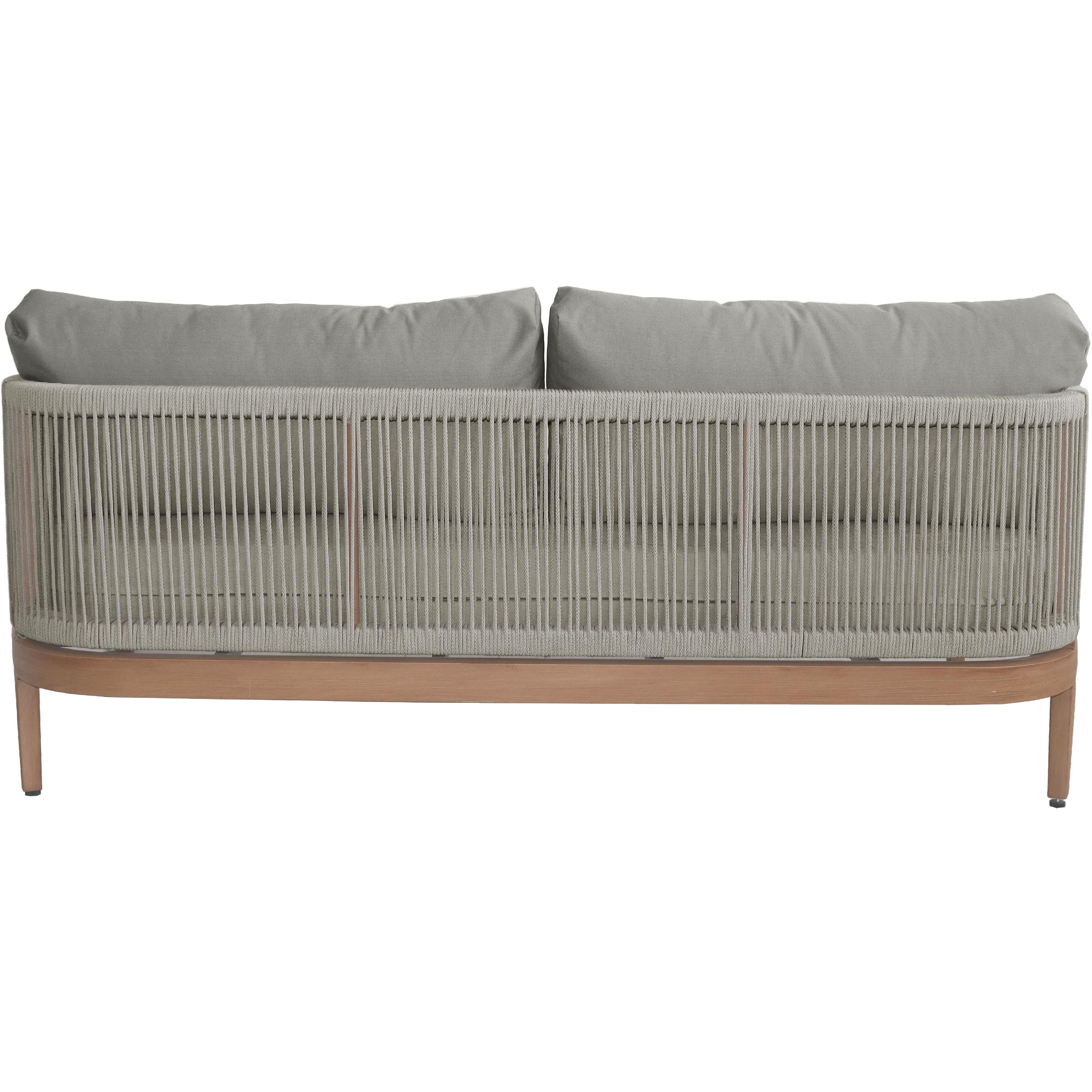Meridian Maui Grey Water Resistant Fabric Outdoor Patio Loveseat