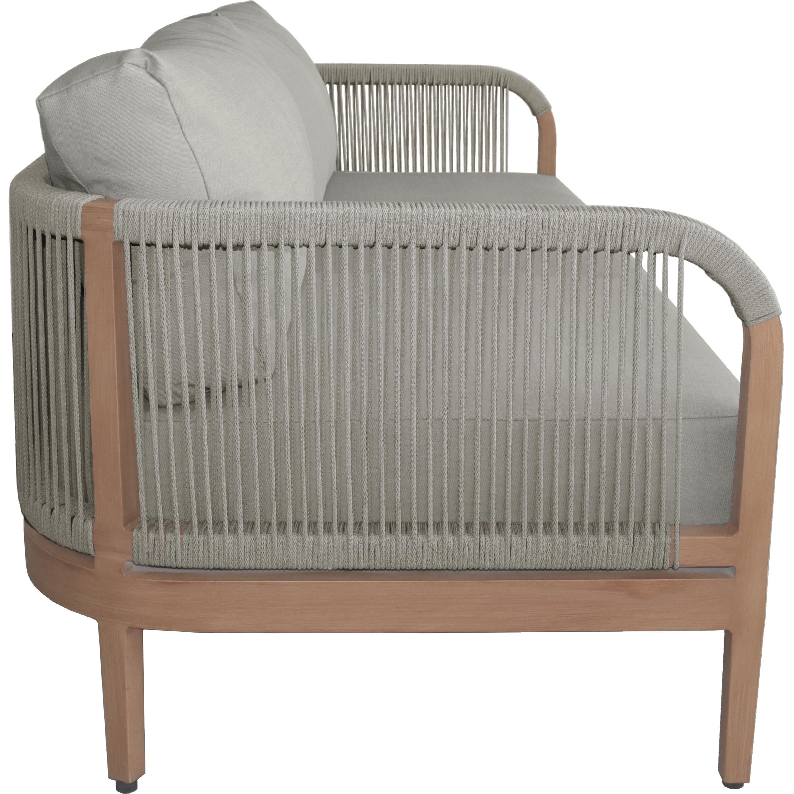 Meridian Maui Grey Water Resistant Fabric Outdoor Patio Loveseat