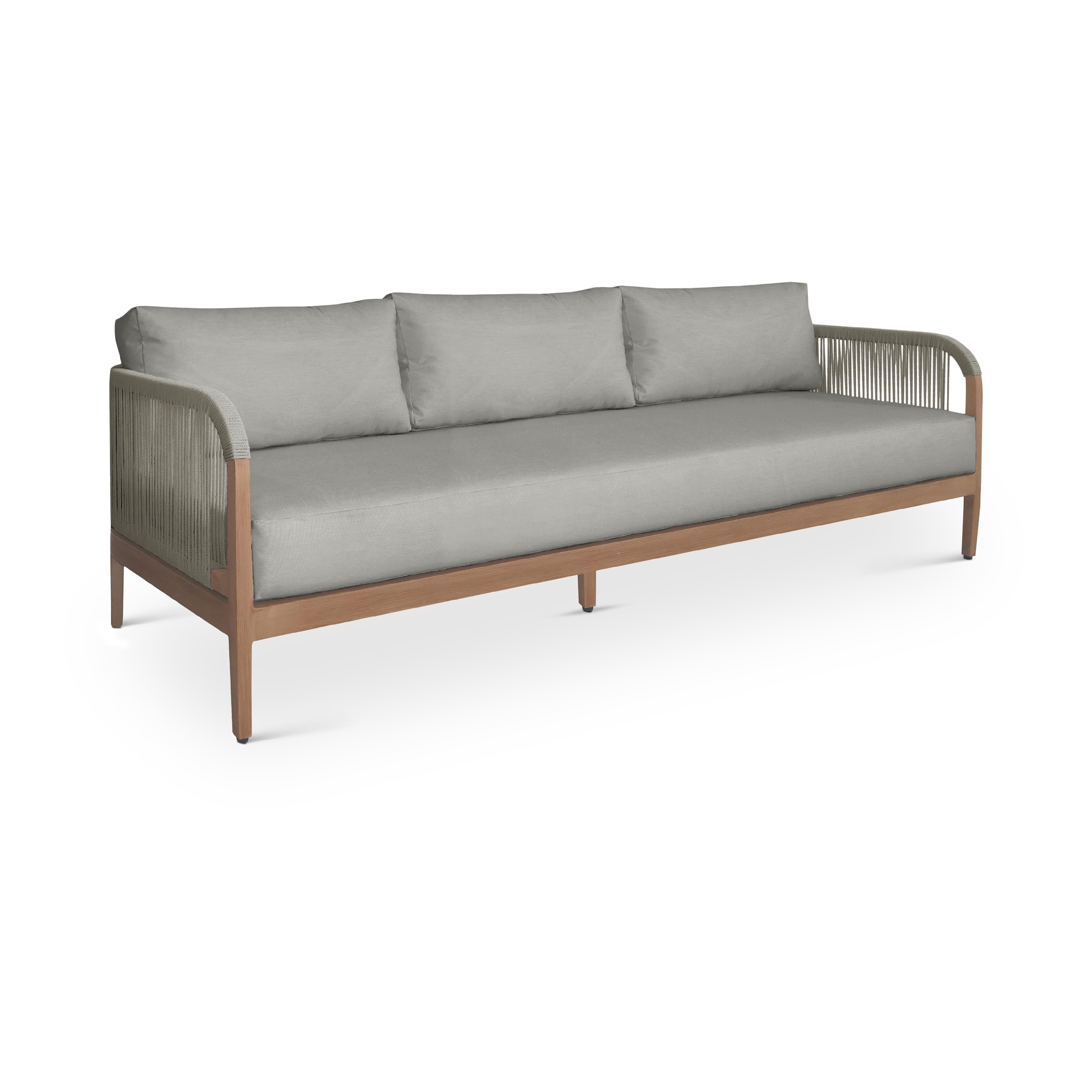 Meridian Maui Grey Water Resistant Fabric Outdoor Patio Sofa