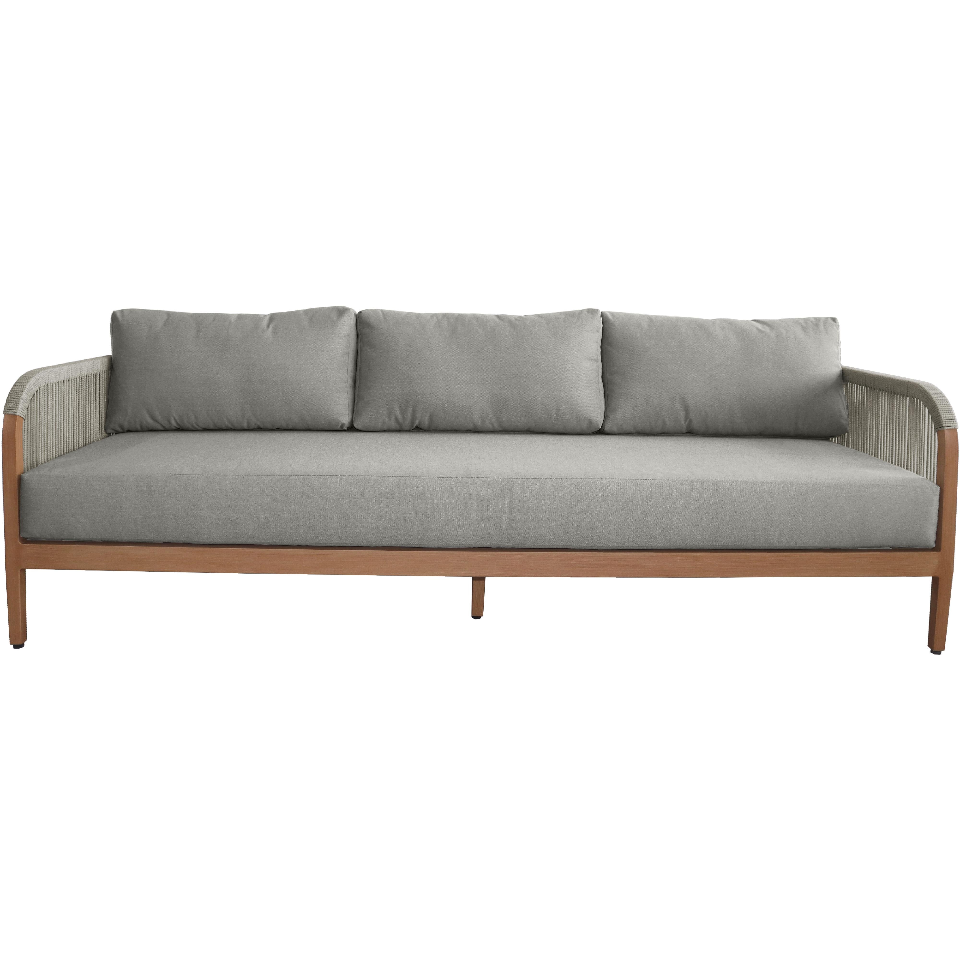 Meridian Maui Grey Water Resistant Fabric Outdoor Patio Sofa
