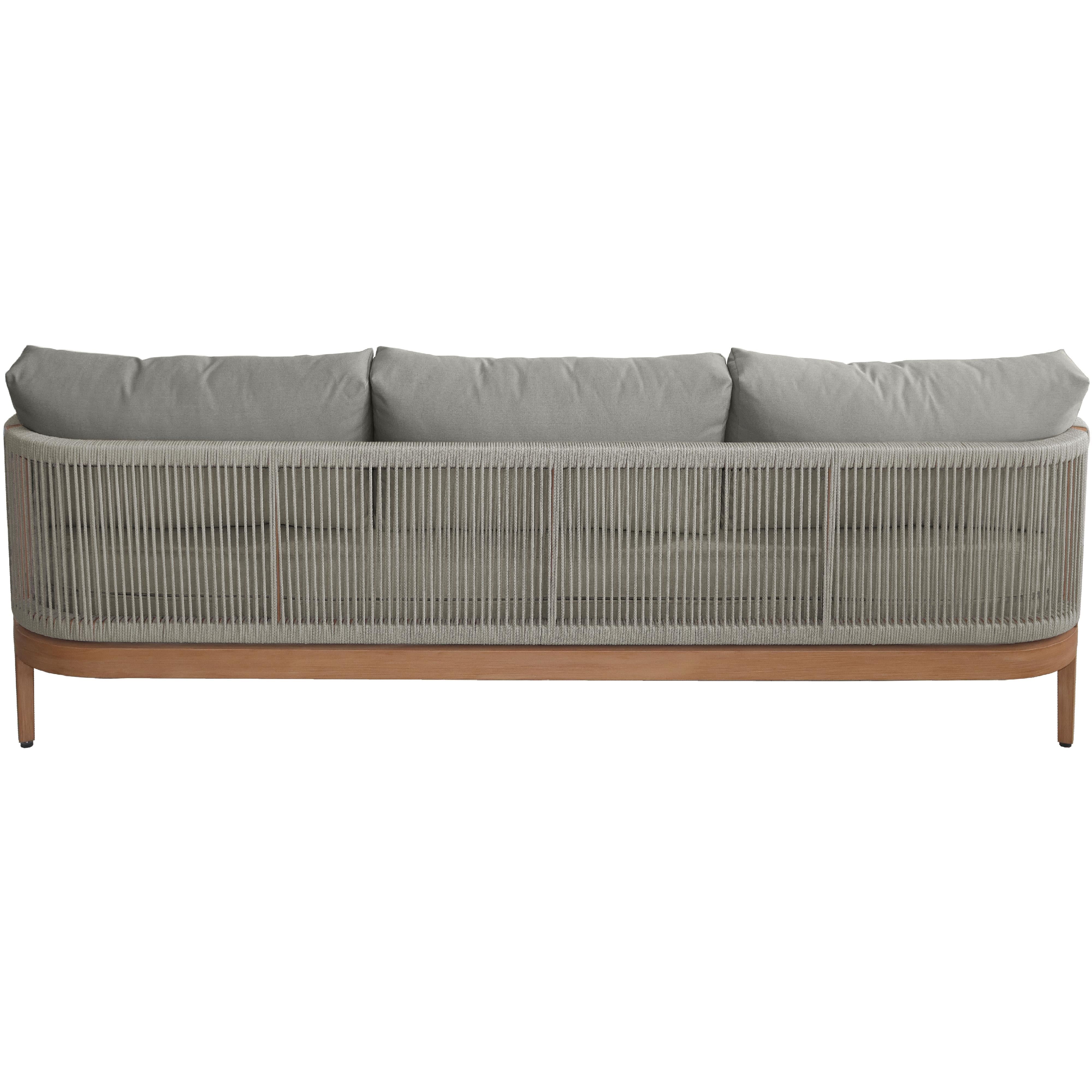 Meridian Maui Grey Water Resistant Fabric Outdoor Patio Sofa