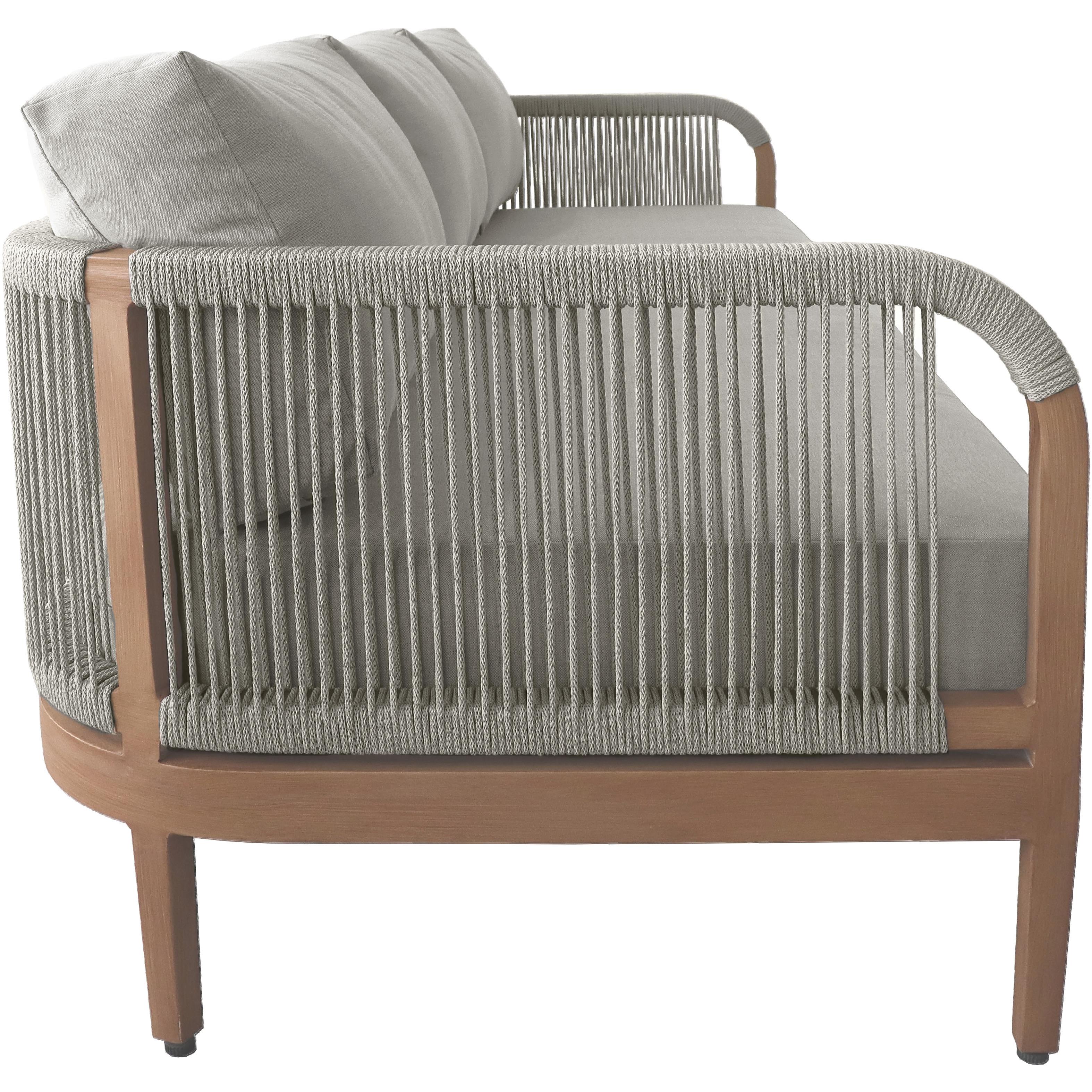 Meridian Maui Grey Water Resistant Fabric Outdoor Patio Sofa