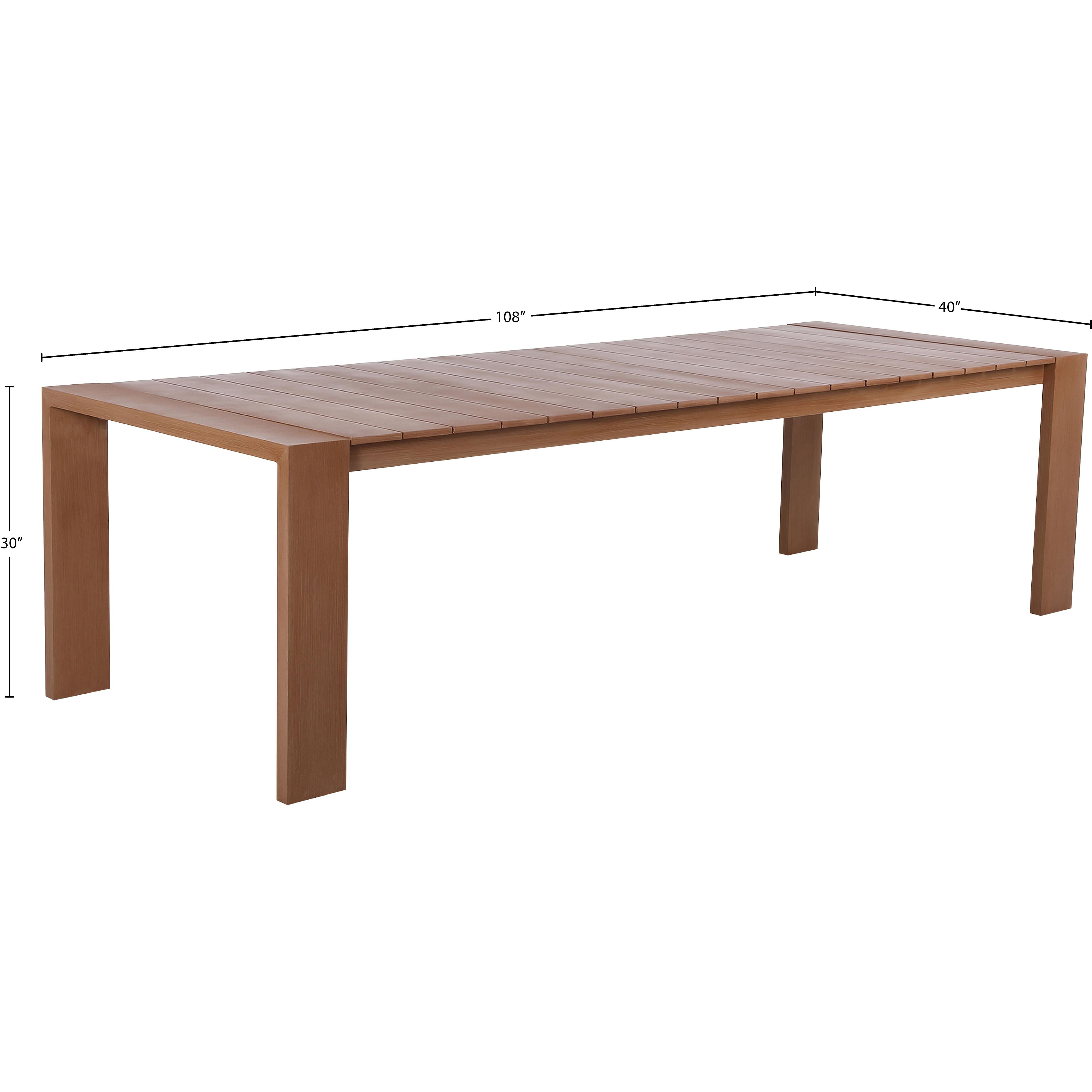 Meridian Maui Natural Outdoor Patio Dining Table
