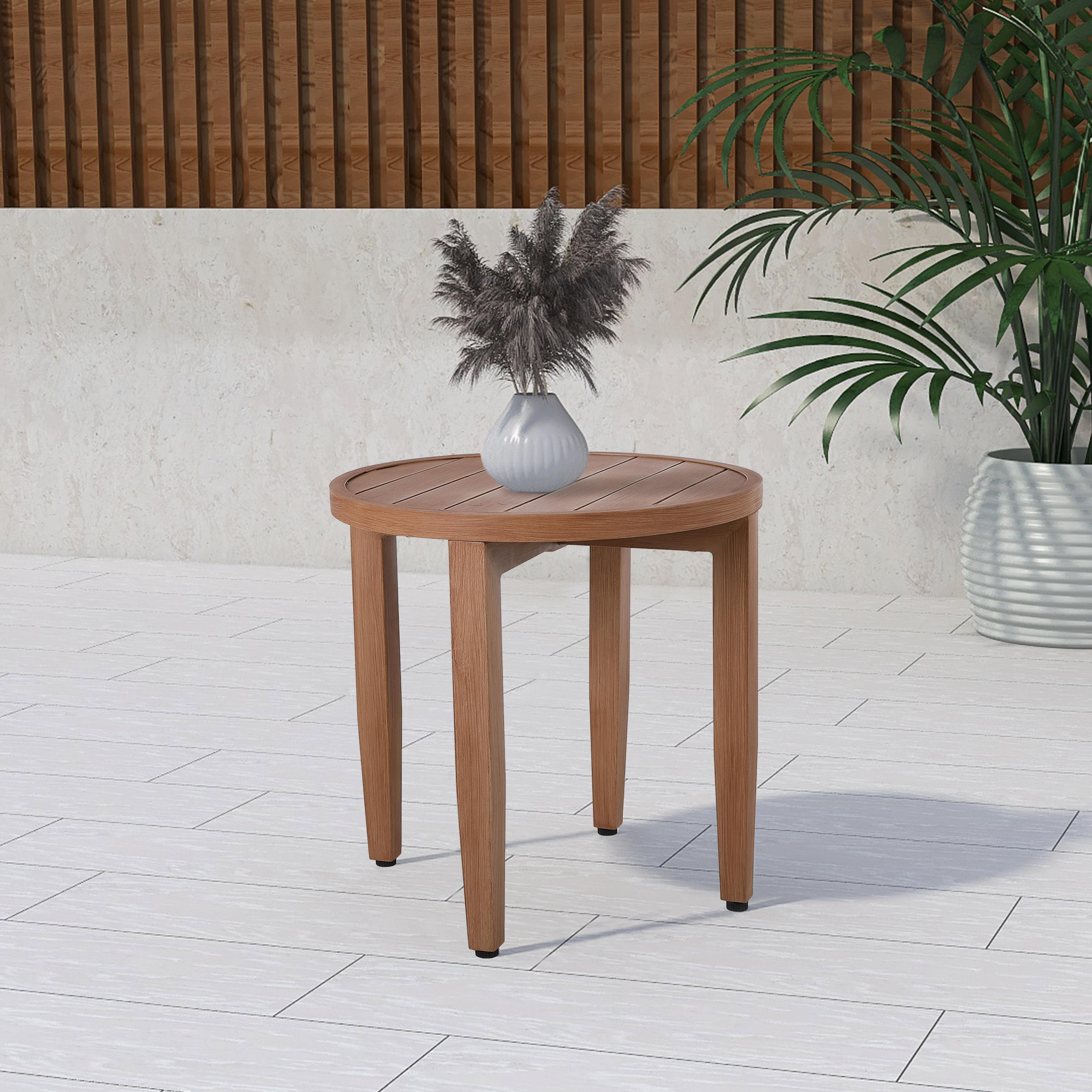 Meridian Maui Natural Outdoor Patio End Table