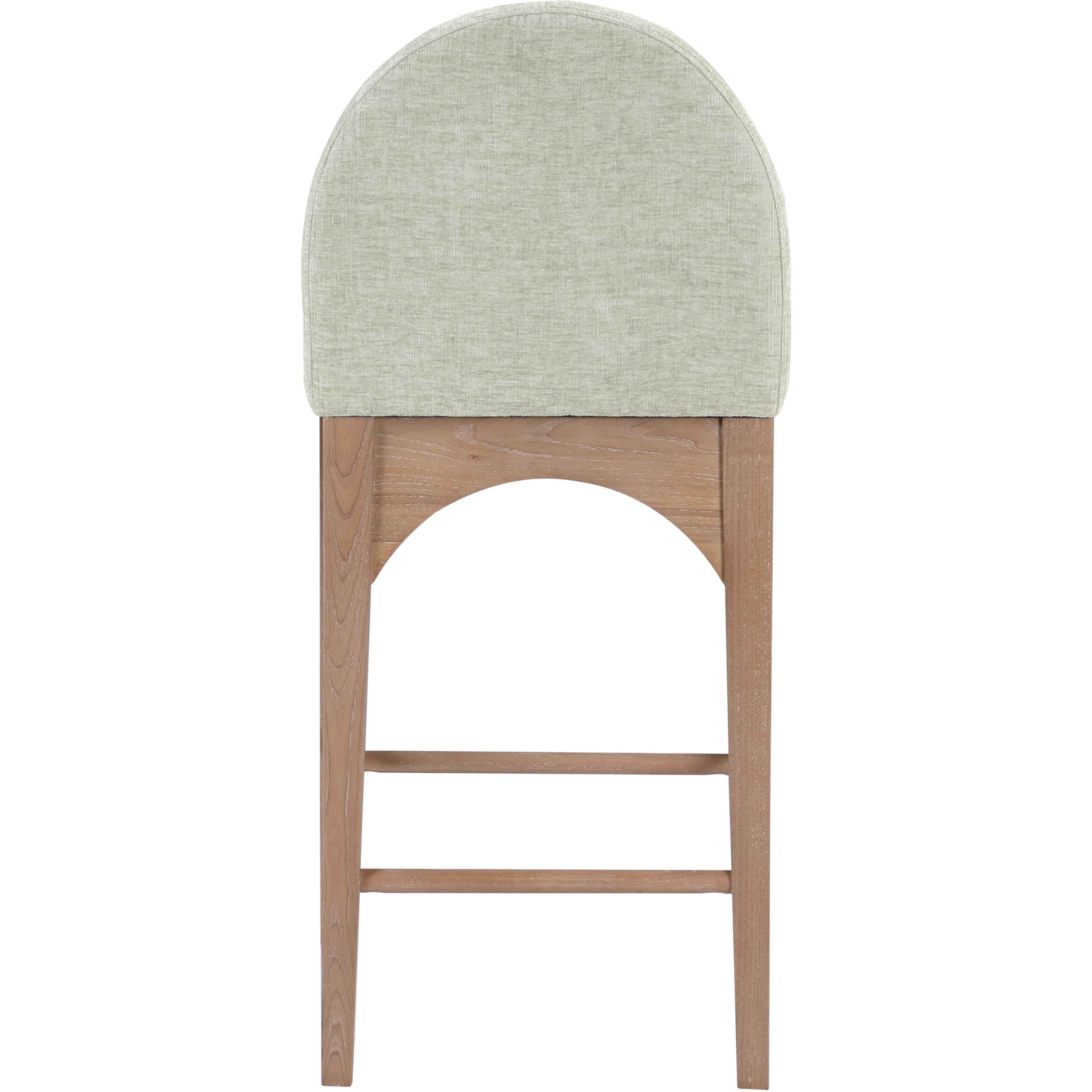 Meridian Waldorf Mint Chenille Fabric Stool