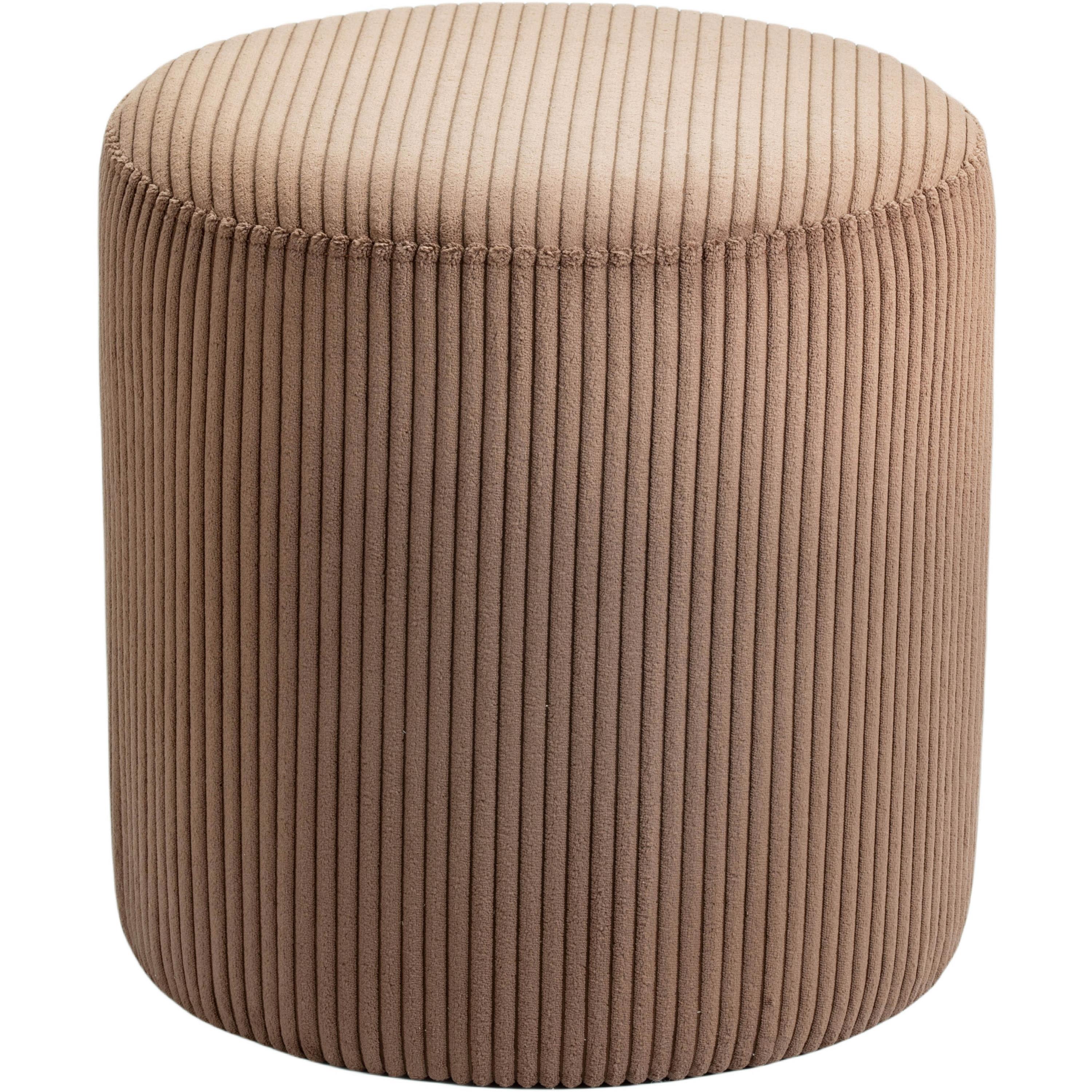 Meridian Roy Brown Microsuede Fabric Ottoman/Stool
