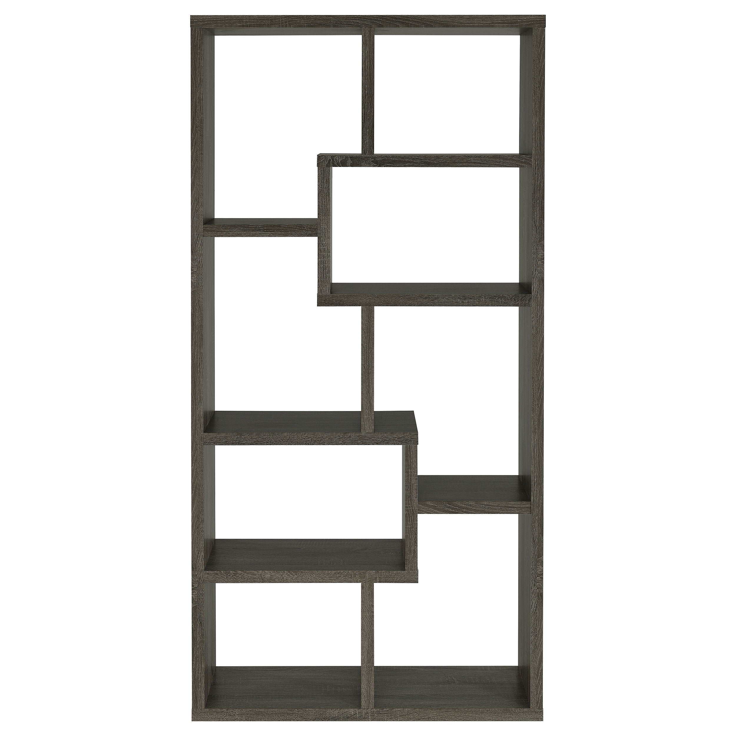 Theo 71-inch 7-shelf Bookshelf Cappuccino