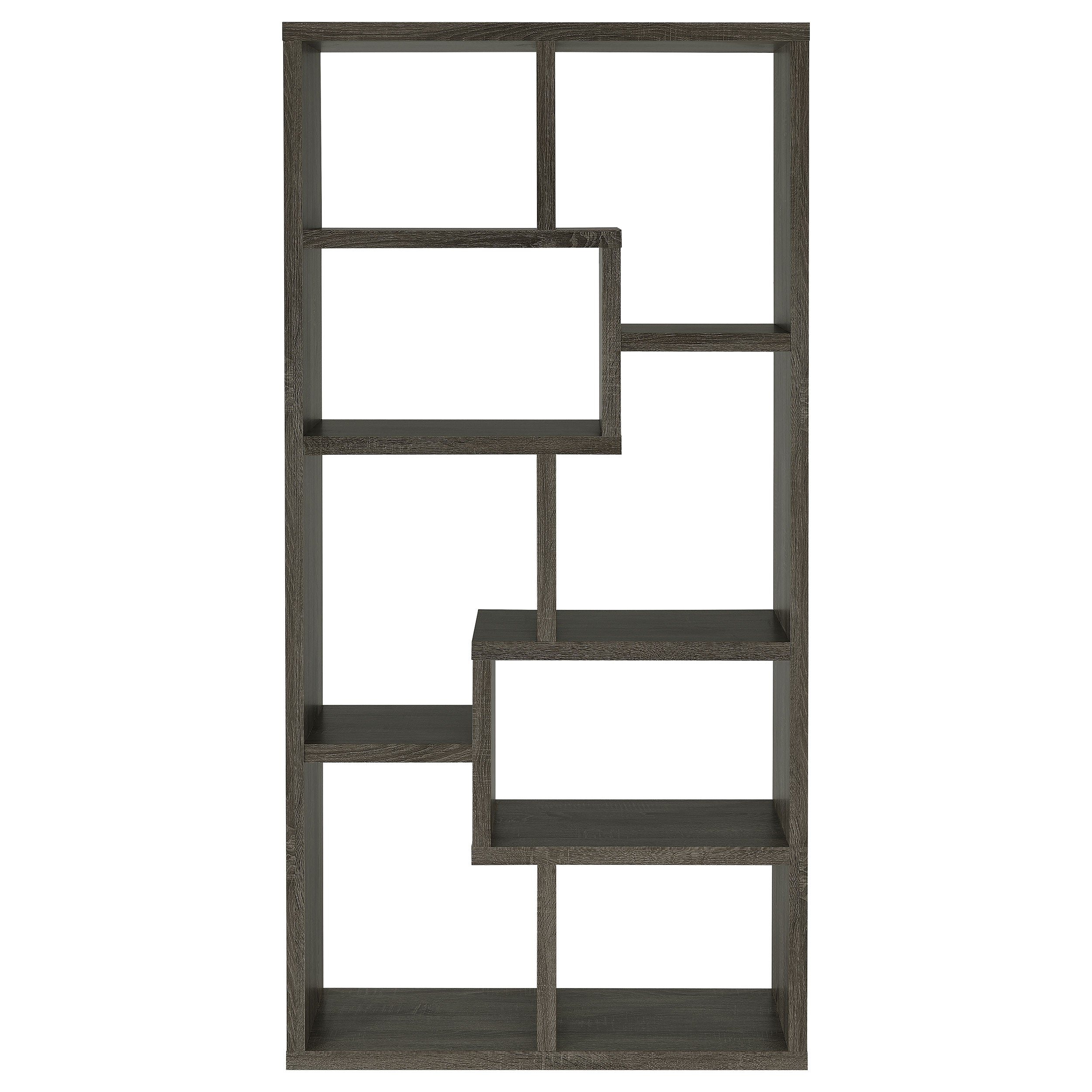 Theo 71-inch 7-shelf Bookshelf Cappuccino