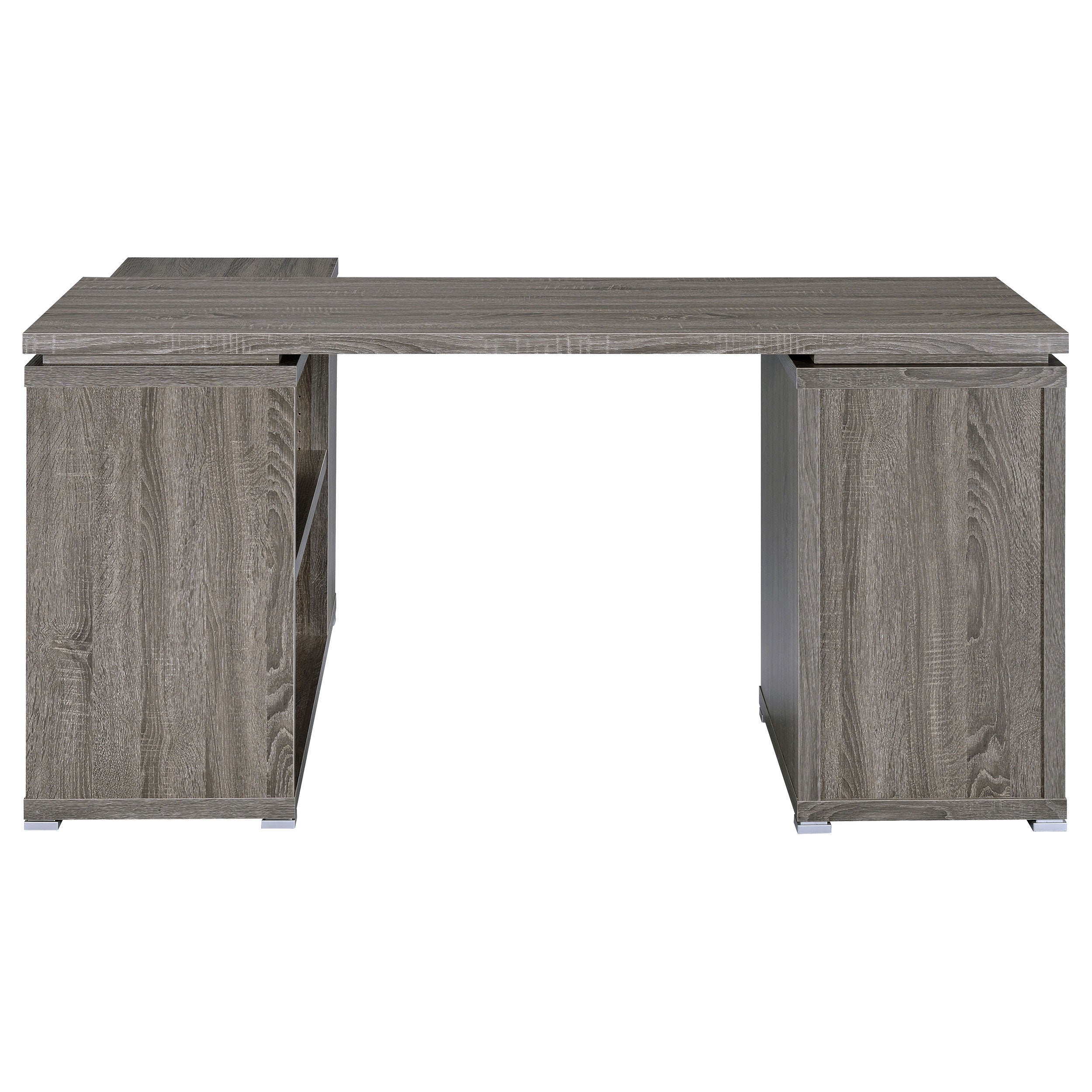 Yvette 60-inch 3-drawer L-Shape Computer Desk Cappuccino