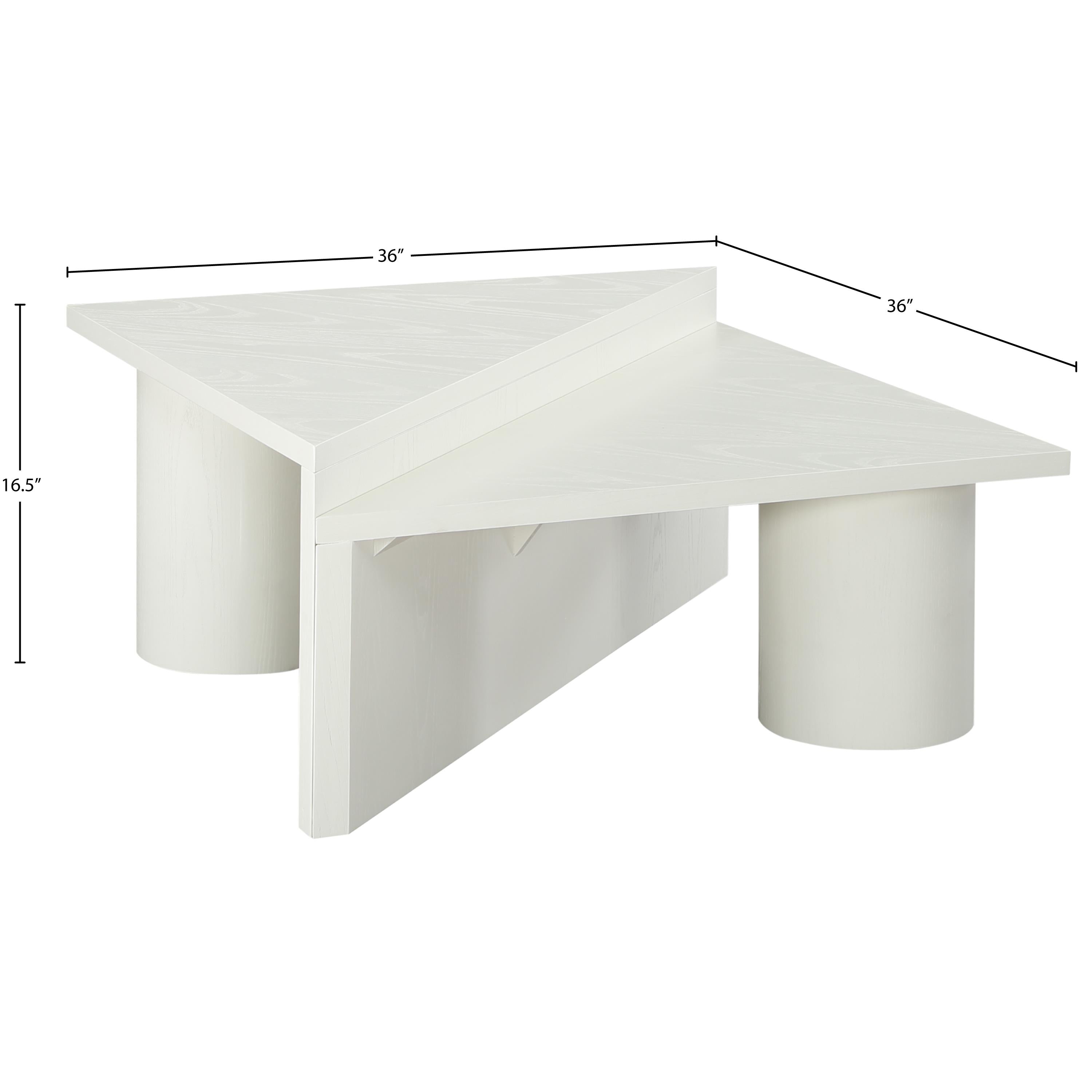 Meridian Pavillion White Coffee Table