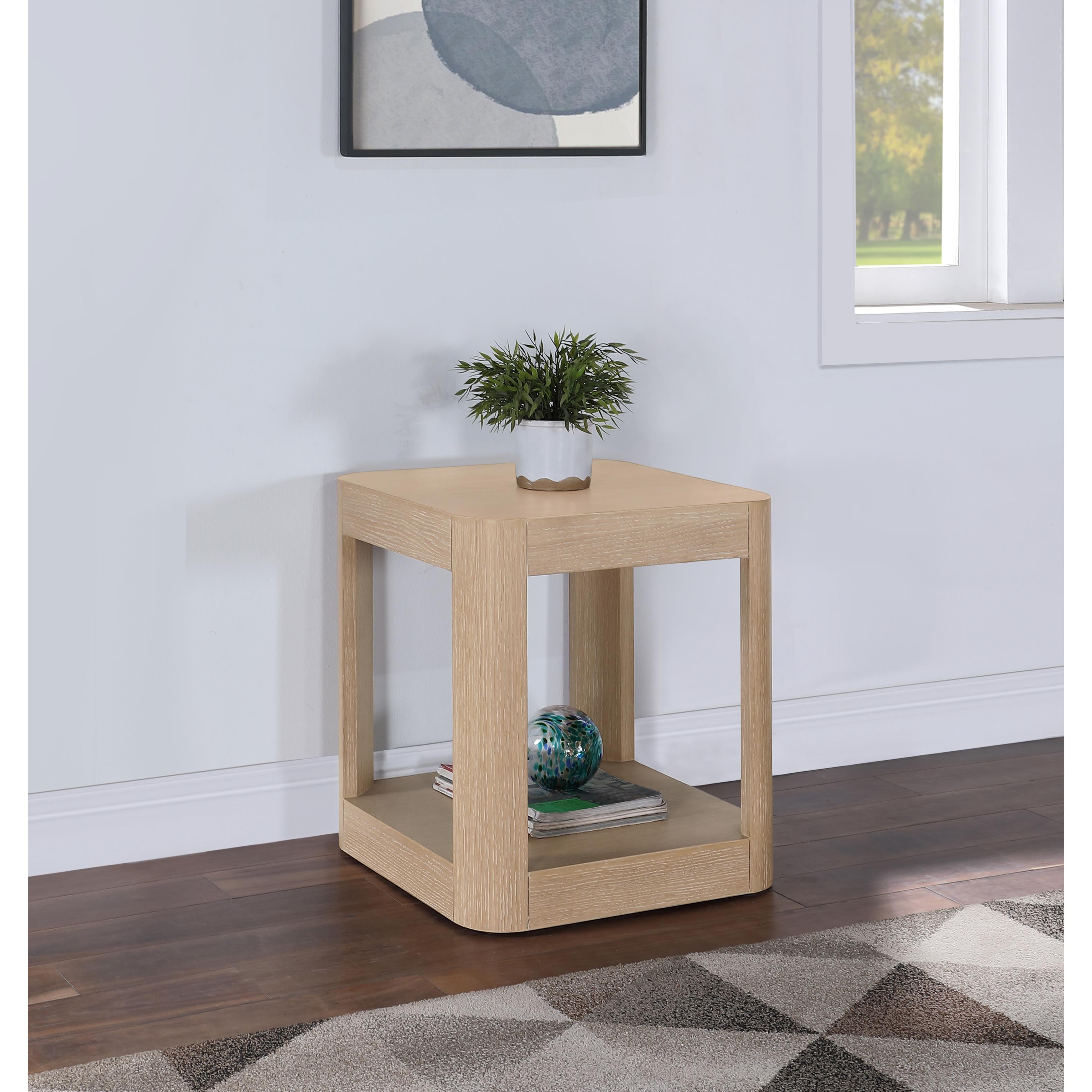 Meridian Reeves Natural End Table