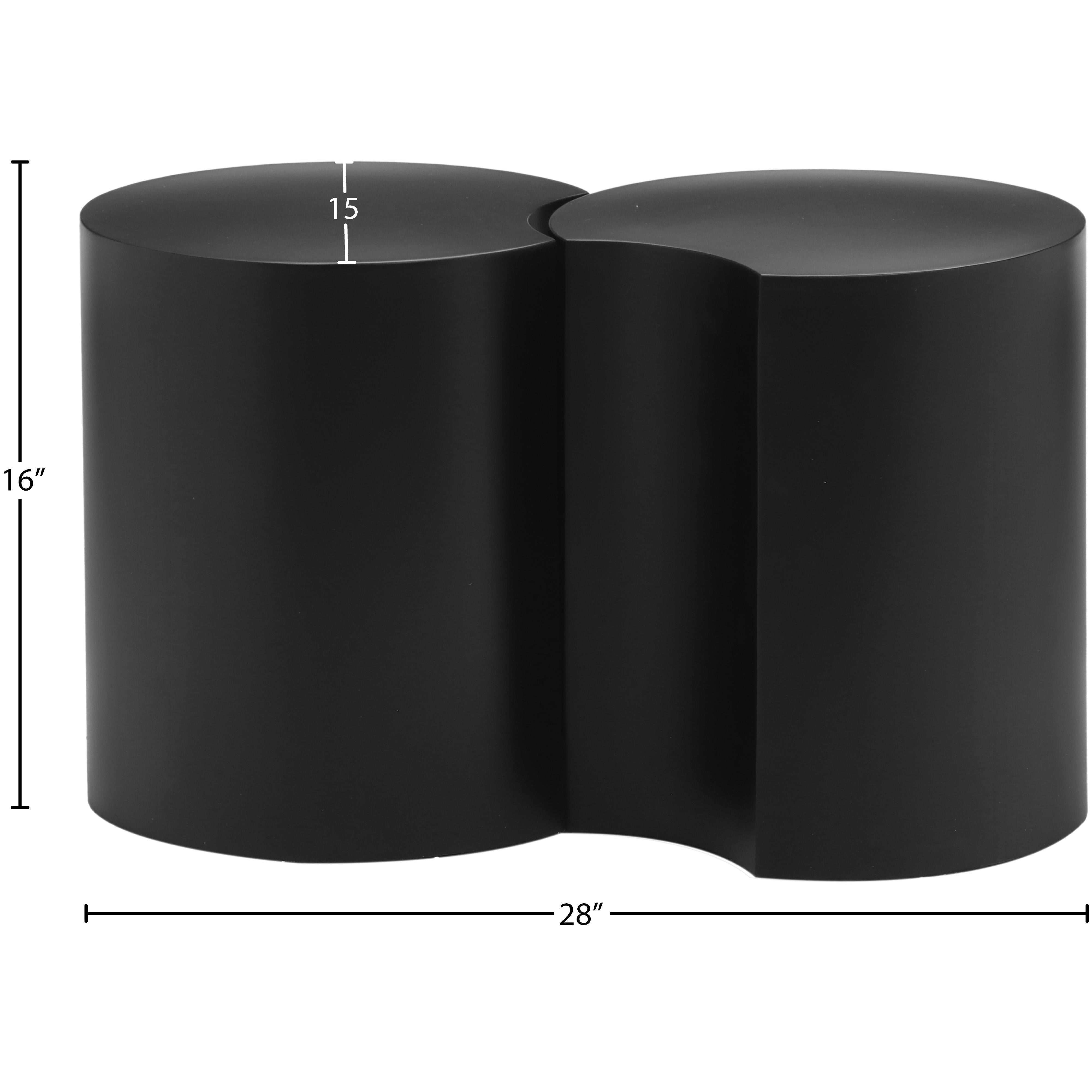 Meridian Dimple Black End Table