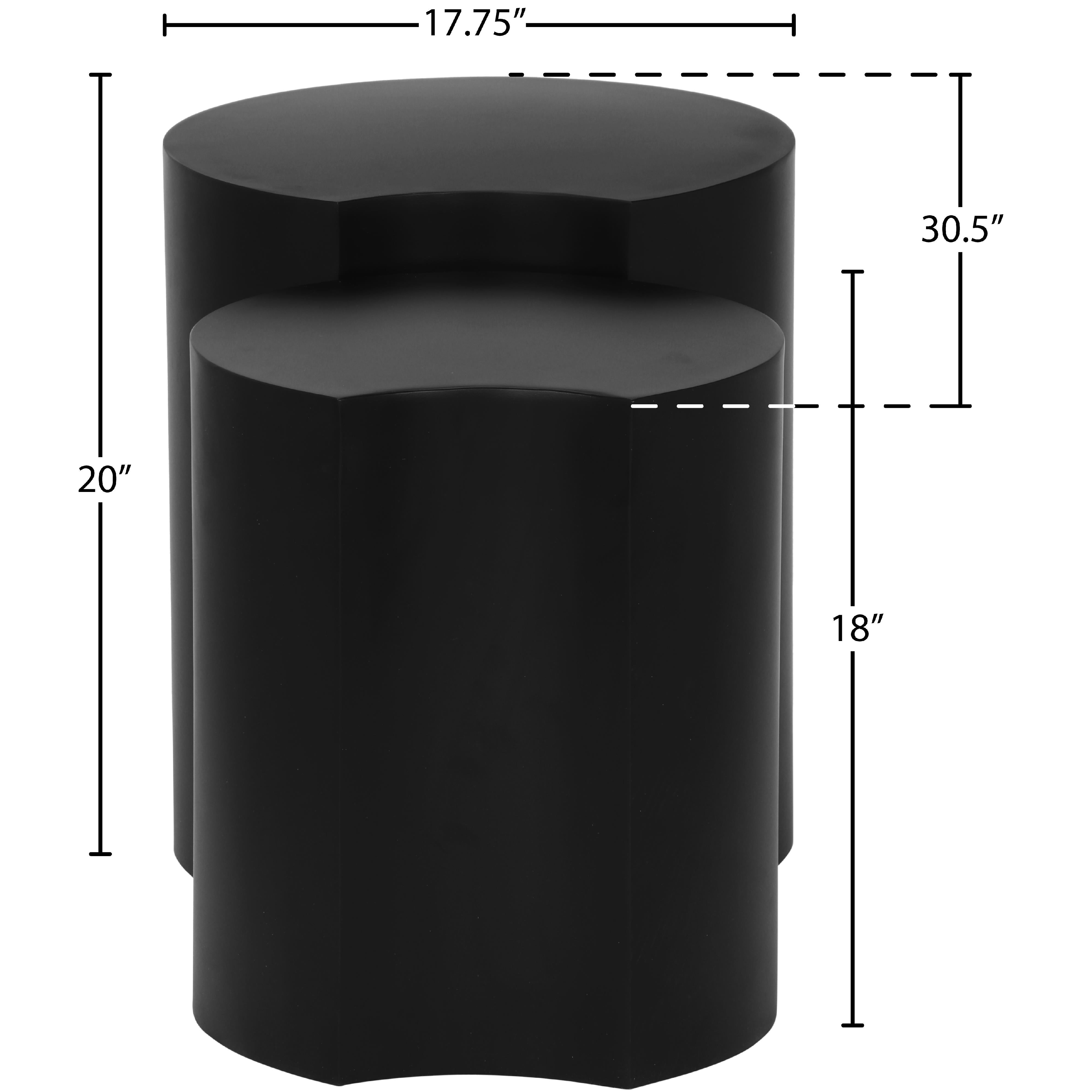 Meridian Dimple Black End Table