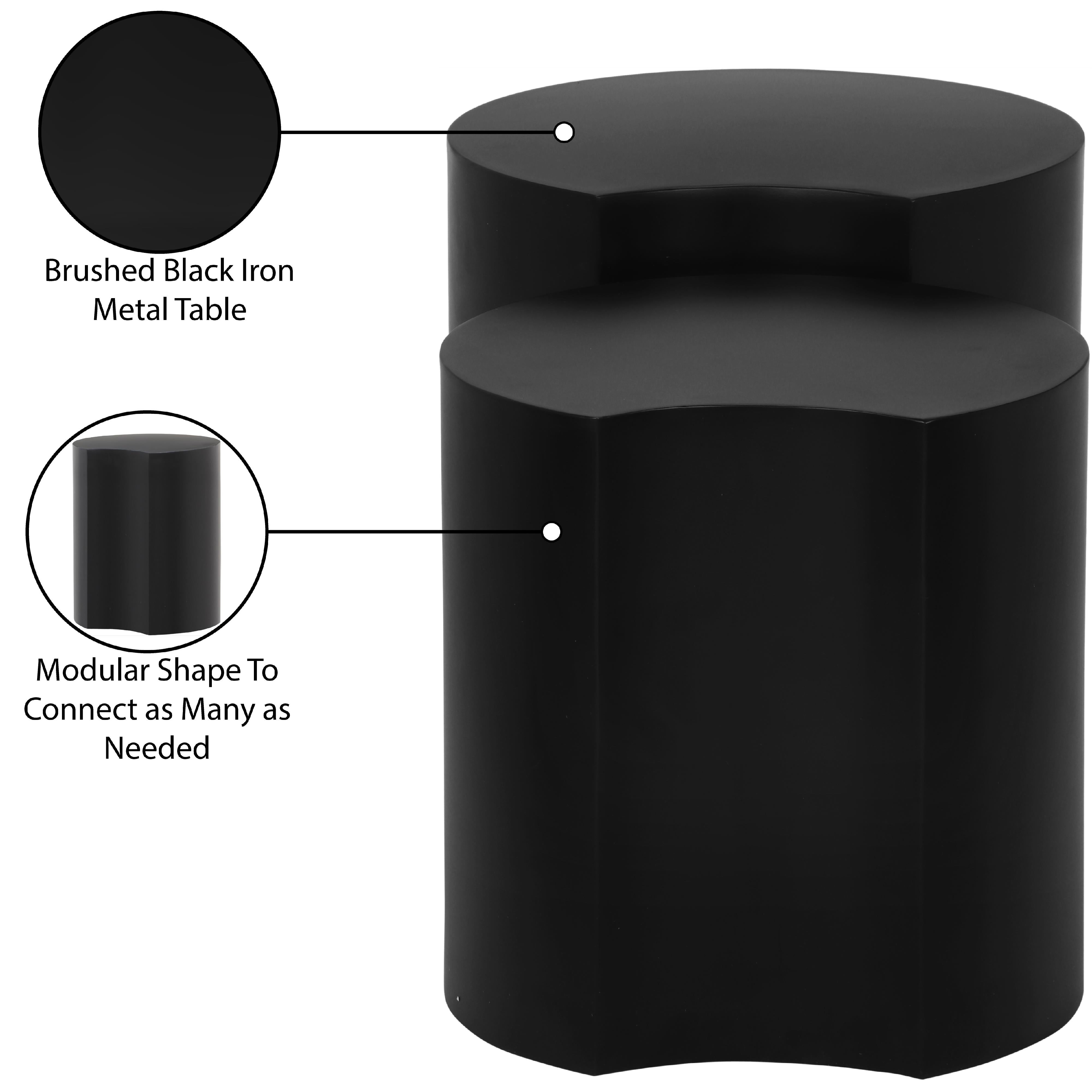 Meridian Dimple Black End Table