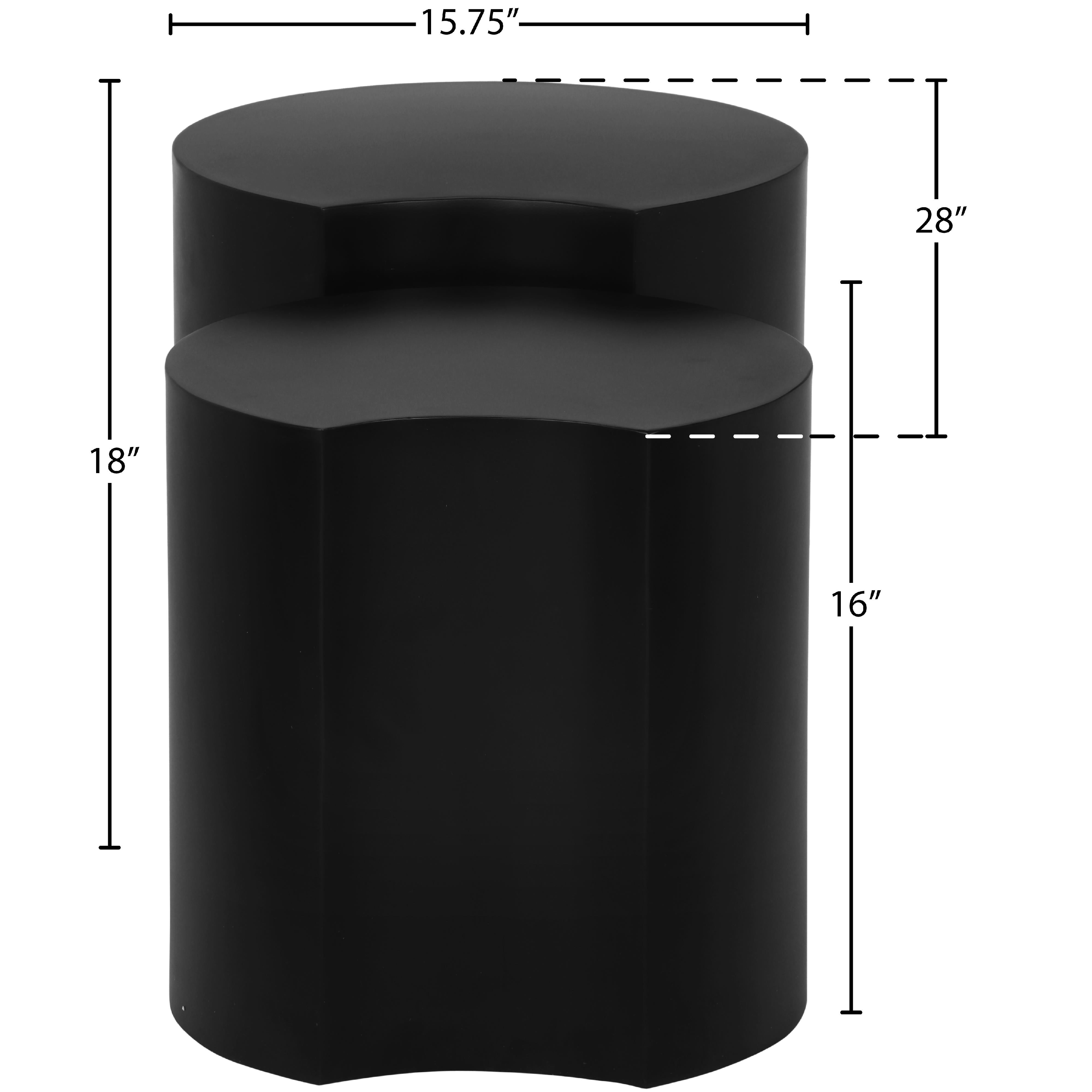 Meridian Dimple Black End Table
