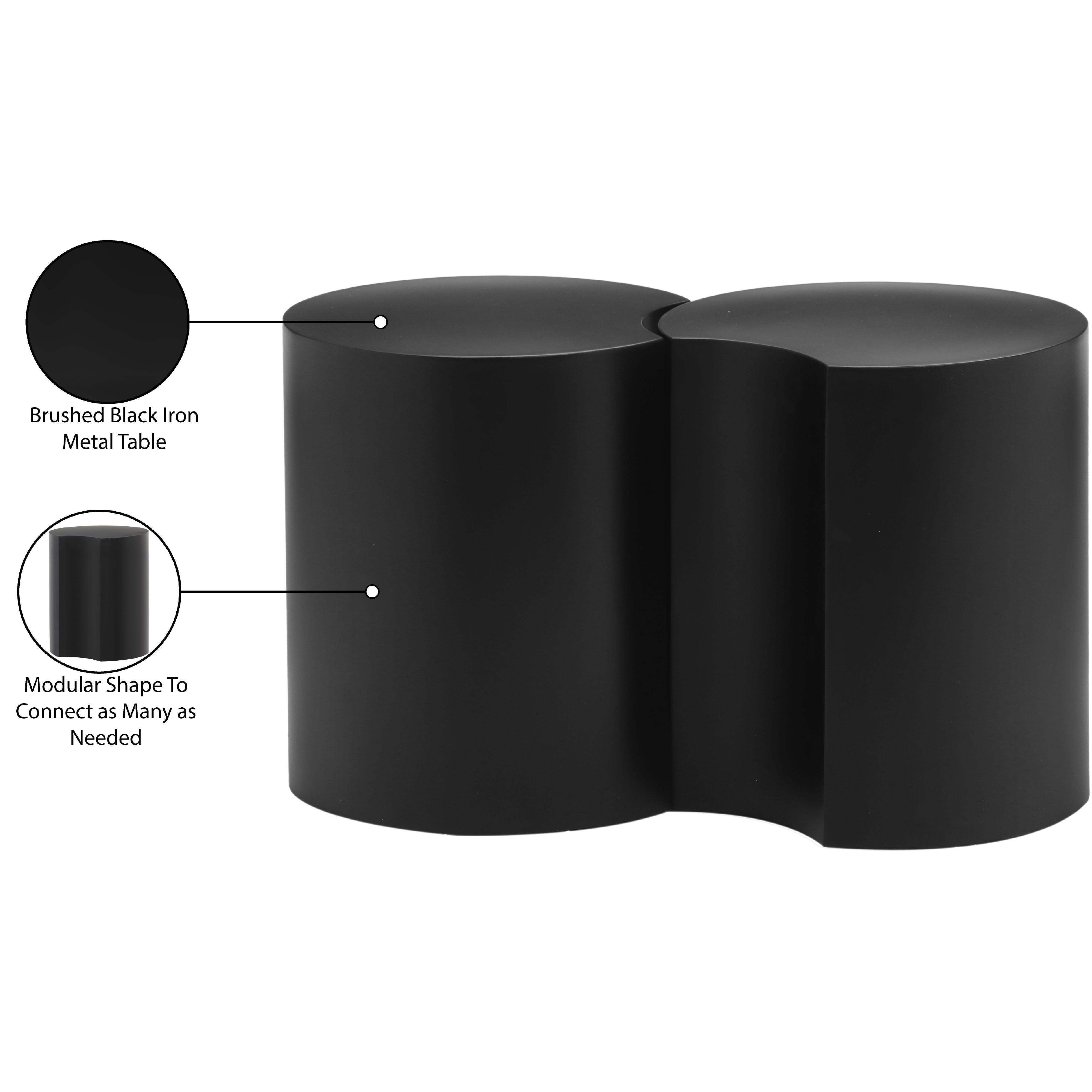 Meridian Dimple Black End Table