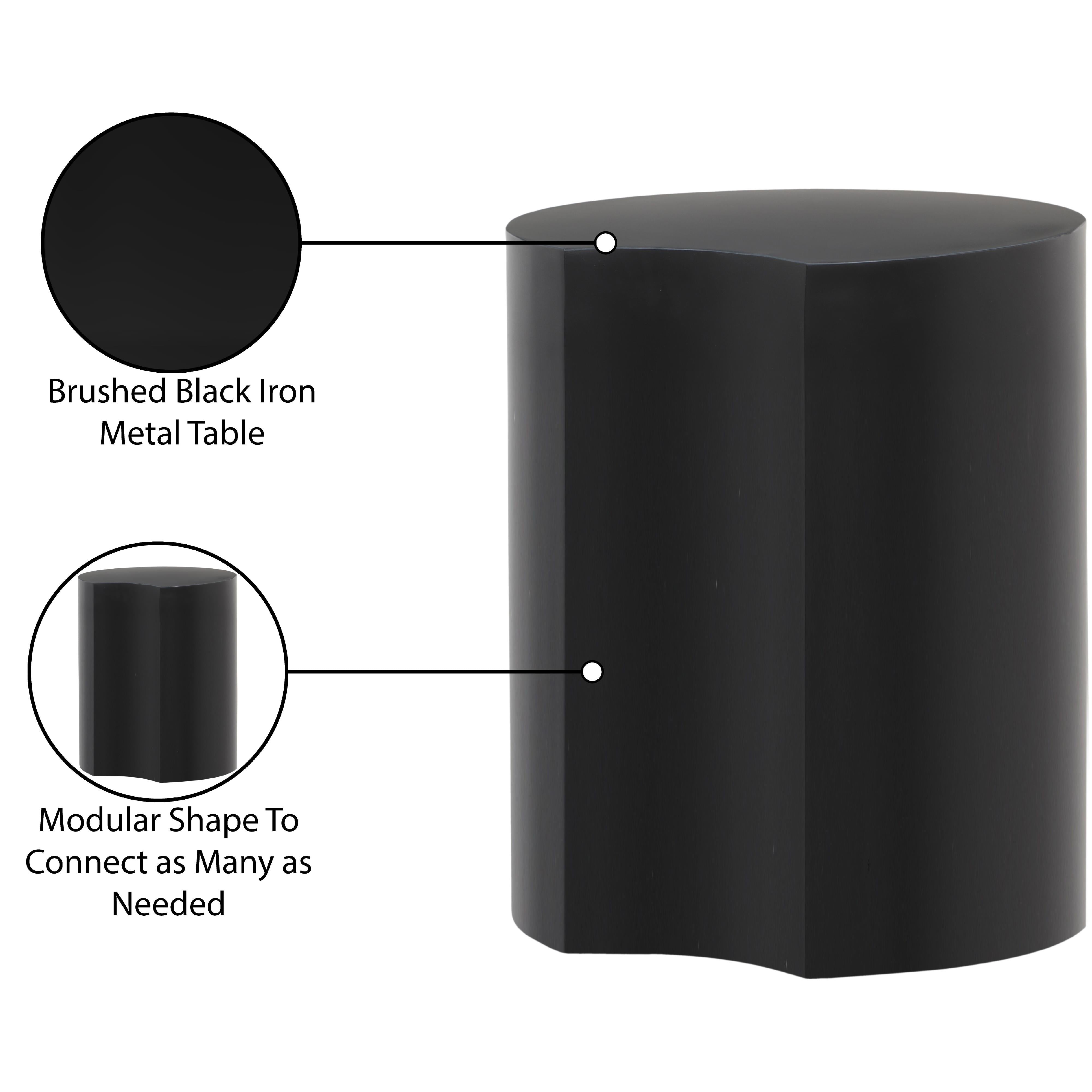 Meridian Dimple Black End Table