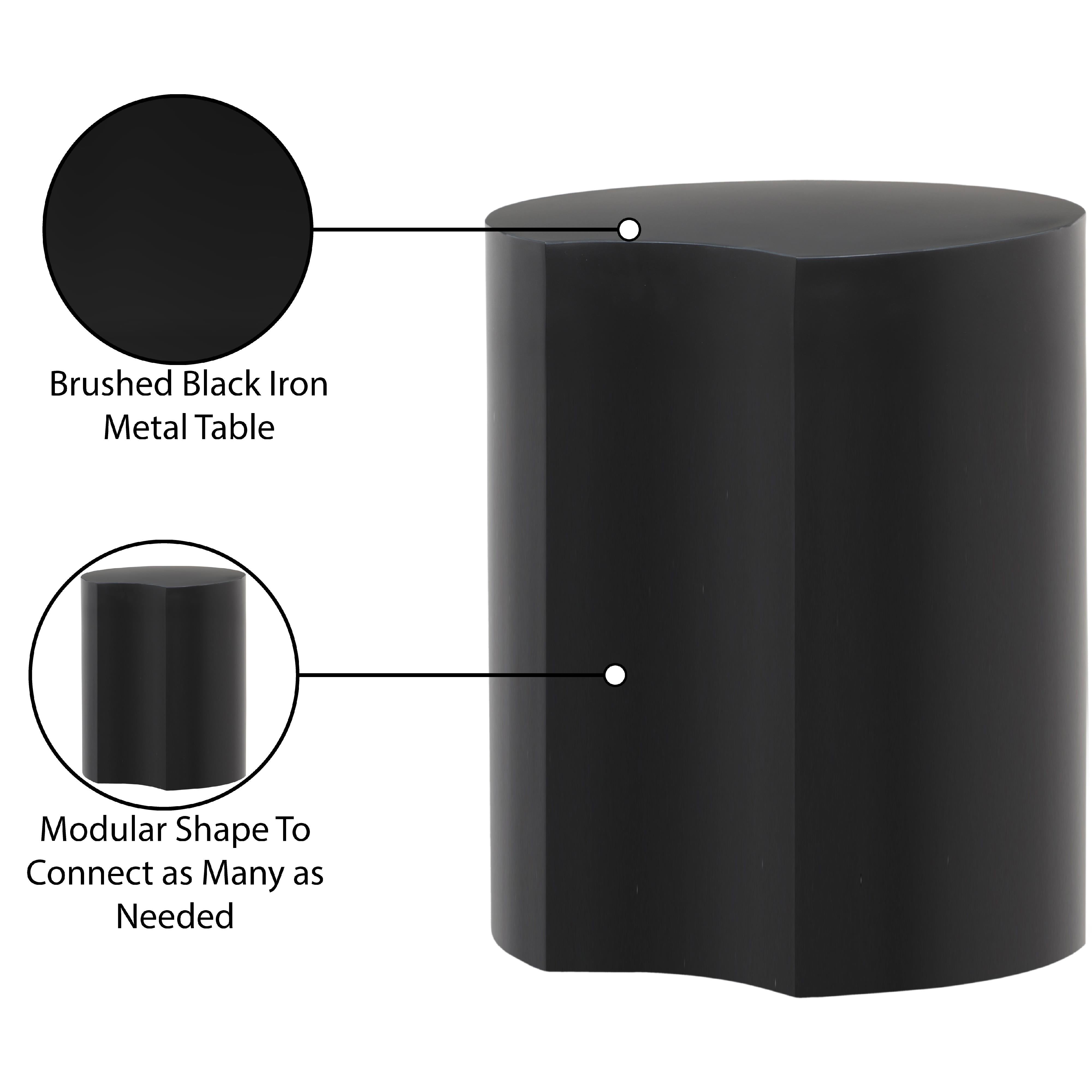 Meridian Dimple Black End Table