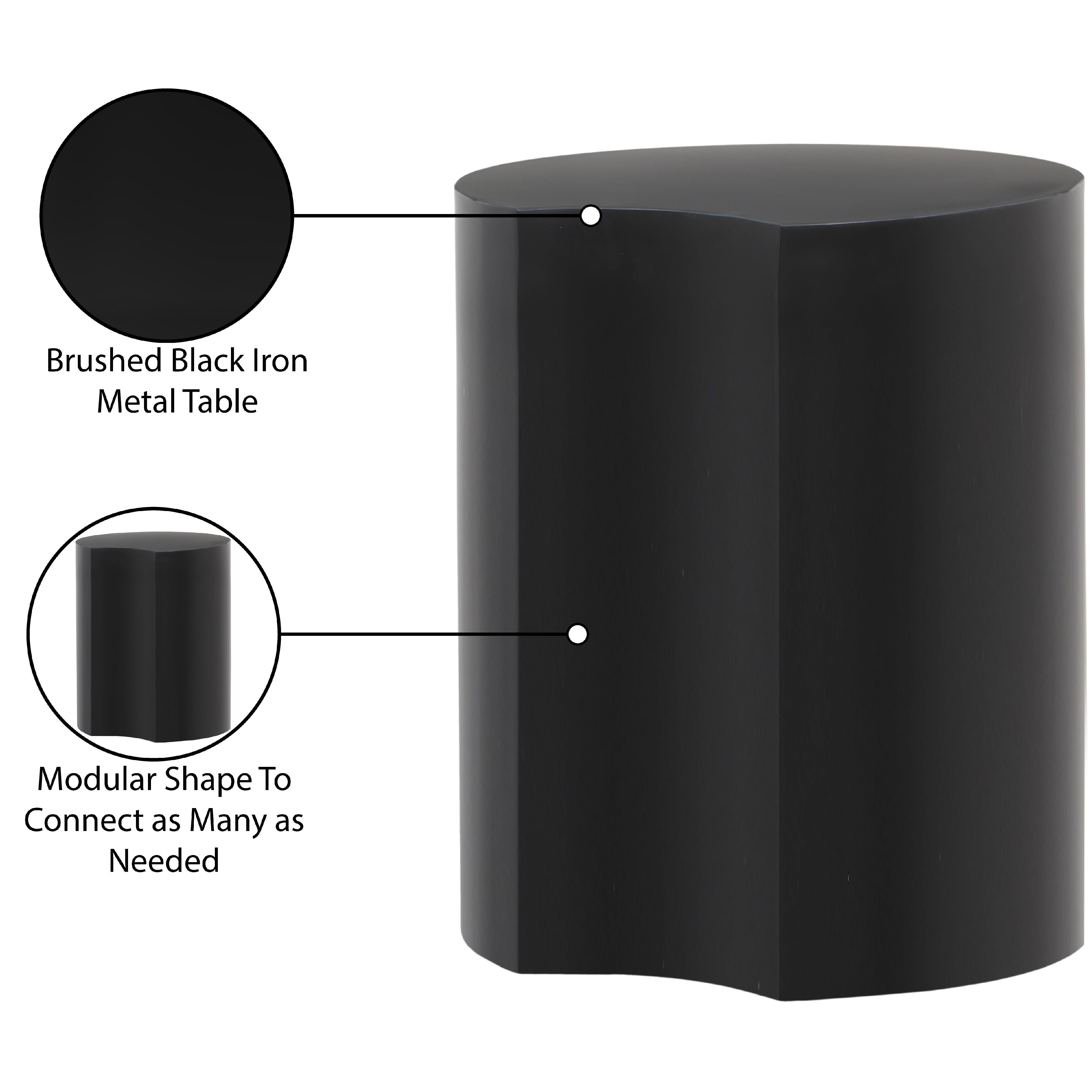 Meridian Dimple Black End Table