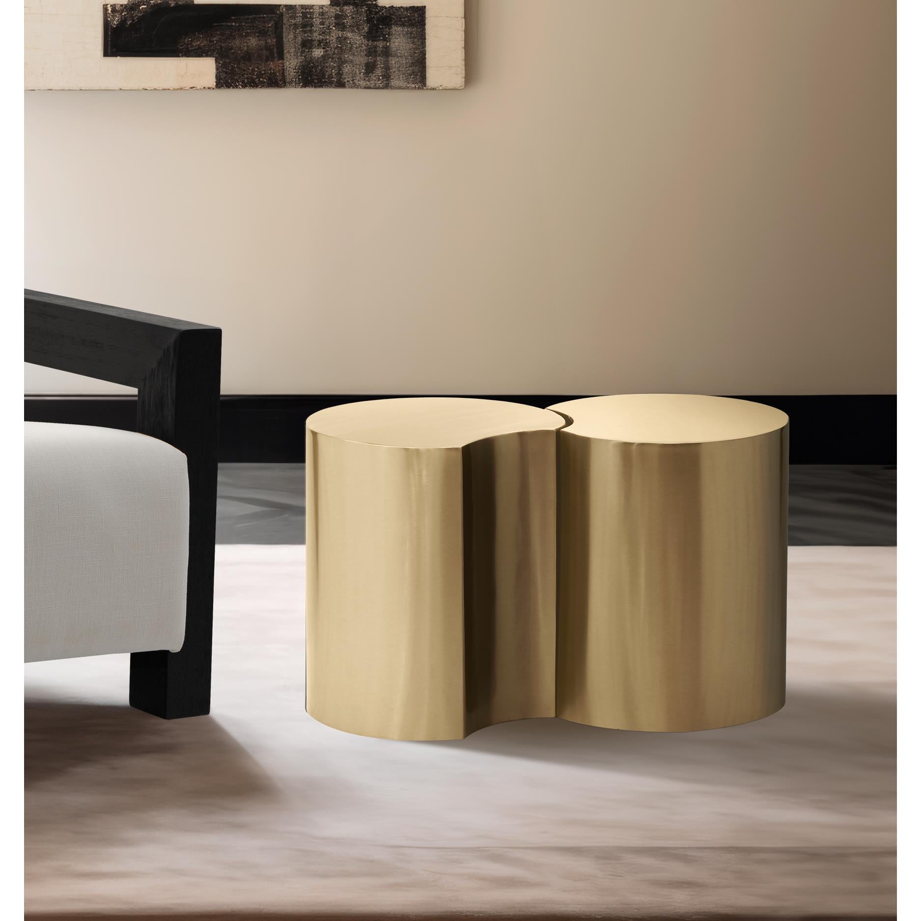 Meridian Dimple Gold End Table
