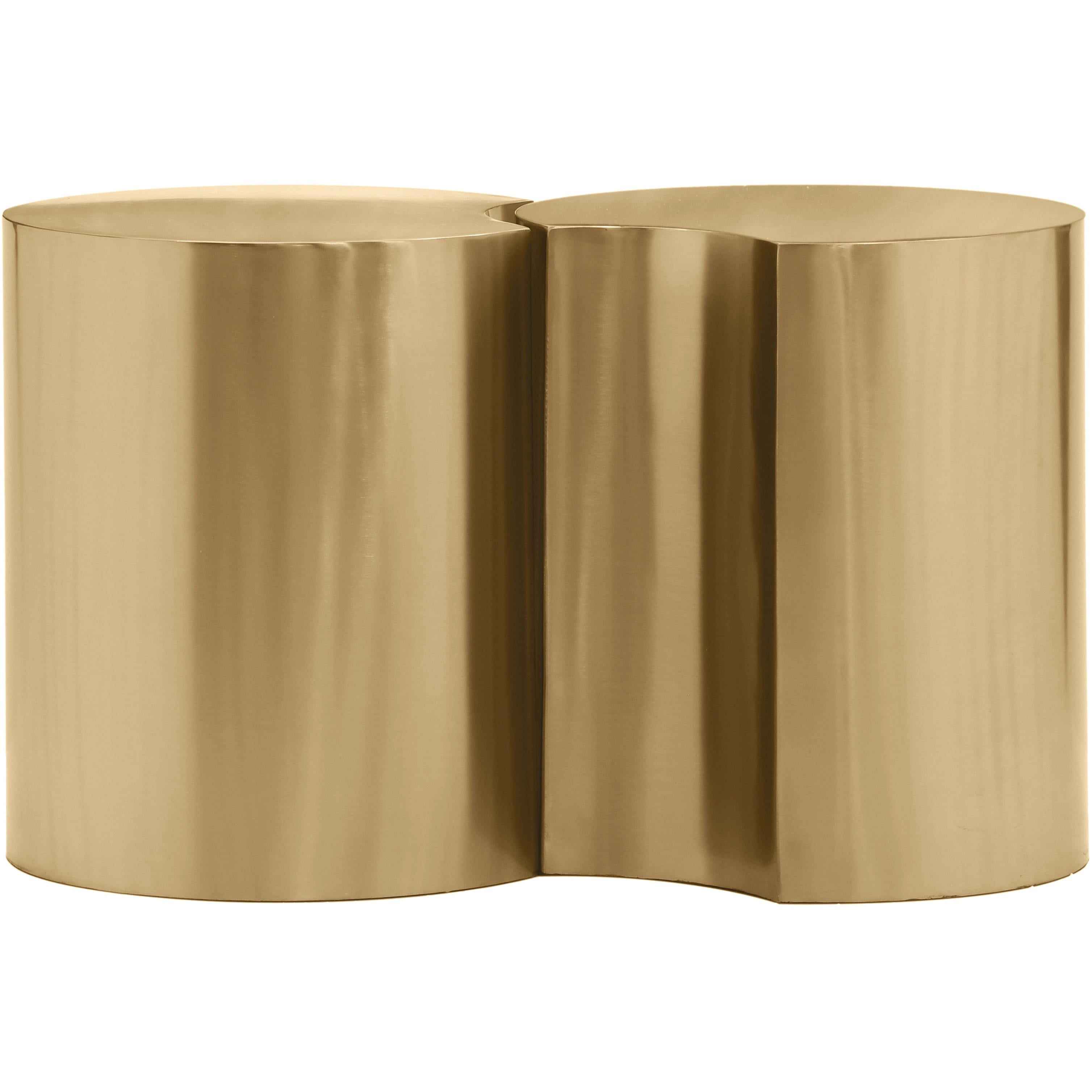 Meridian Dimple Gold End Table