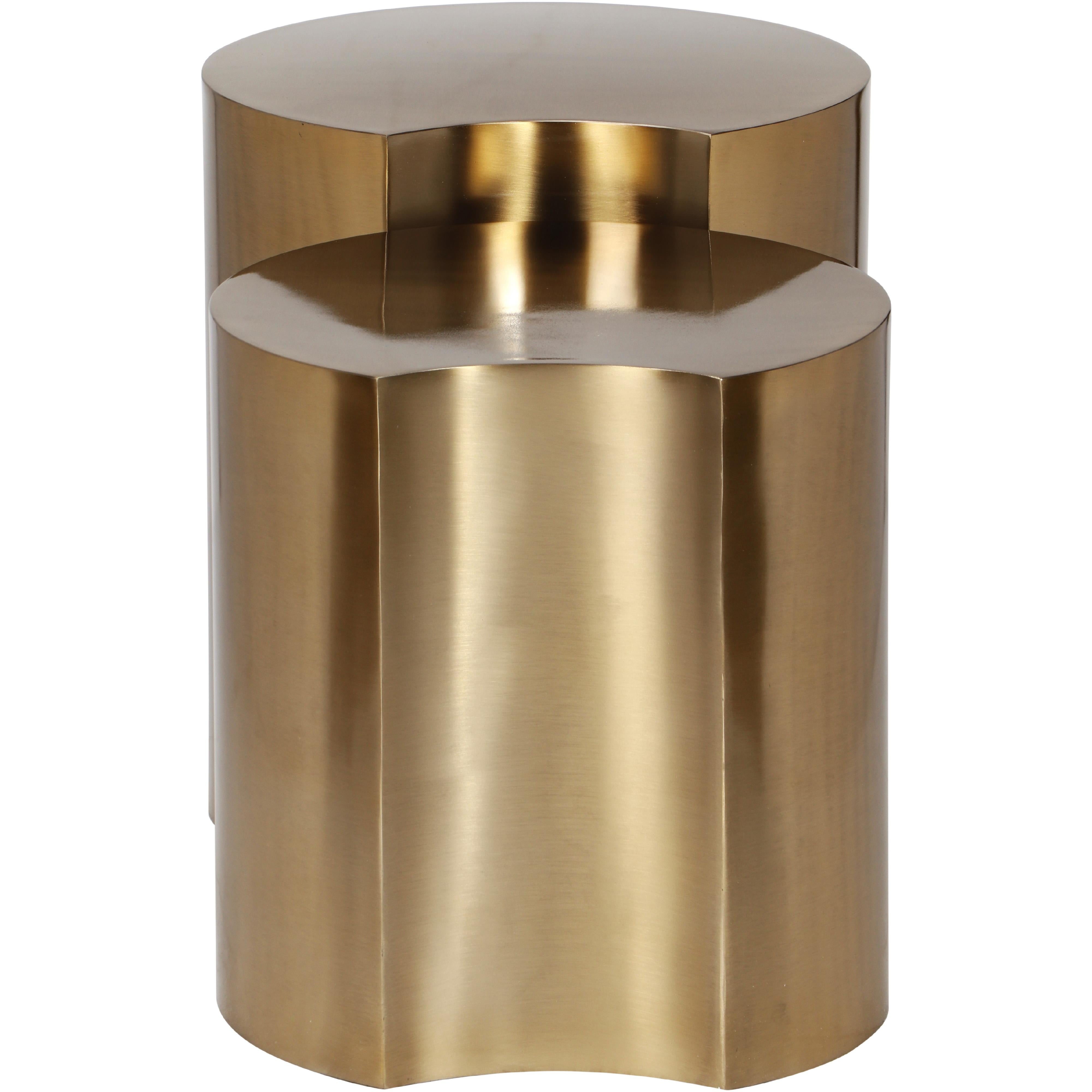 Meridian Dimple Gold End Table