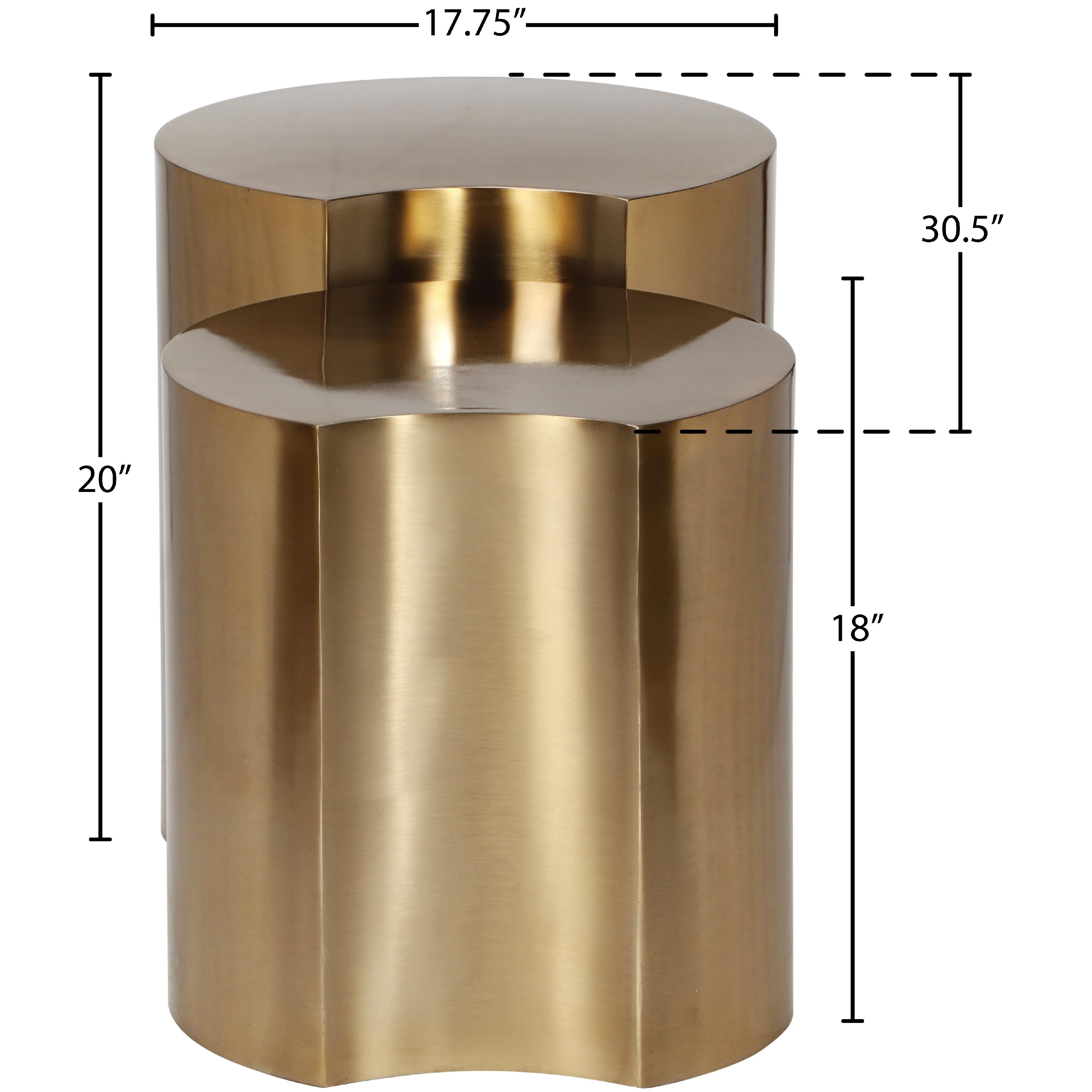 Meridian Dimple Gold End Table