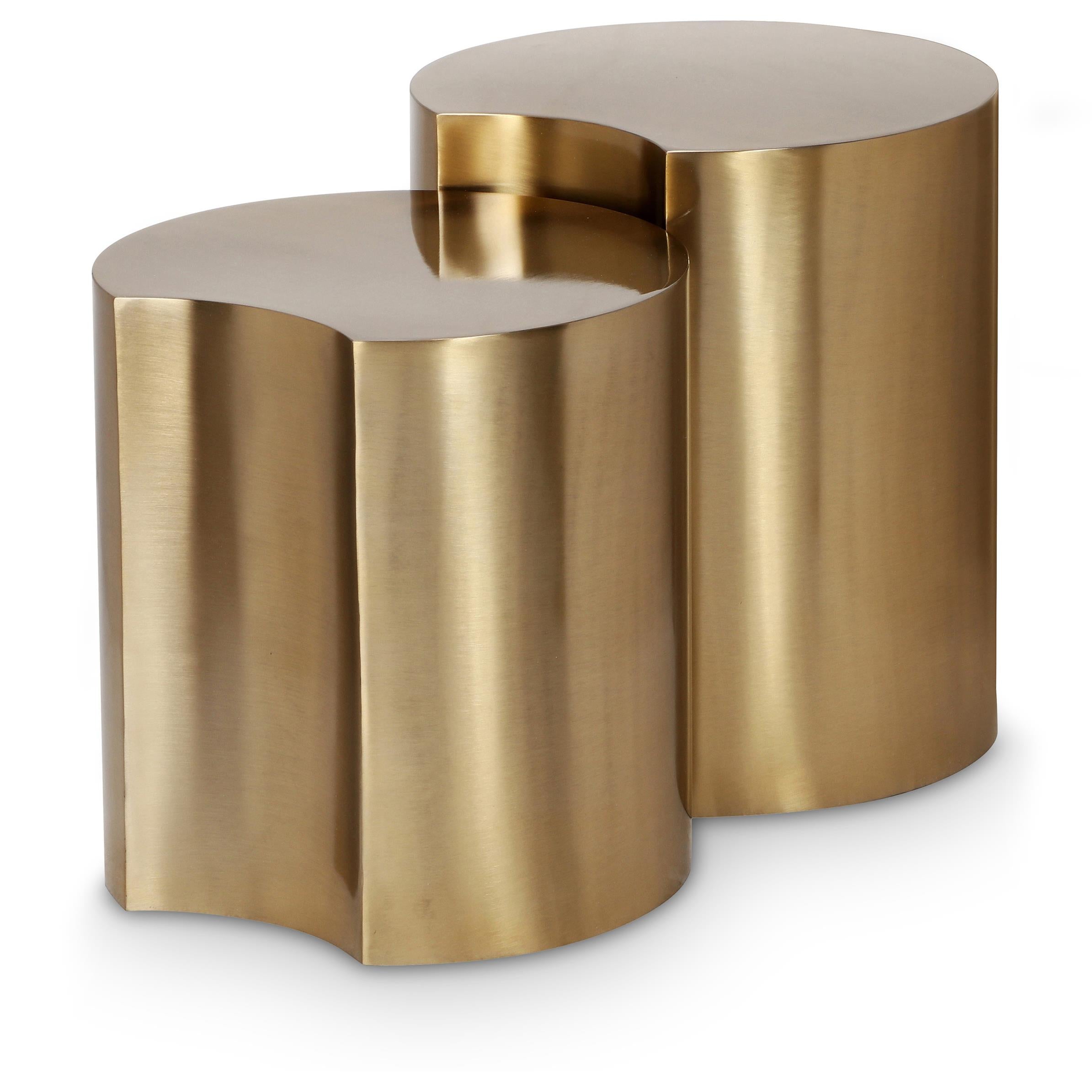 Meridian Dimple Gold End Table