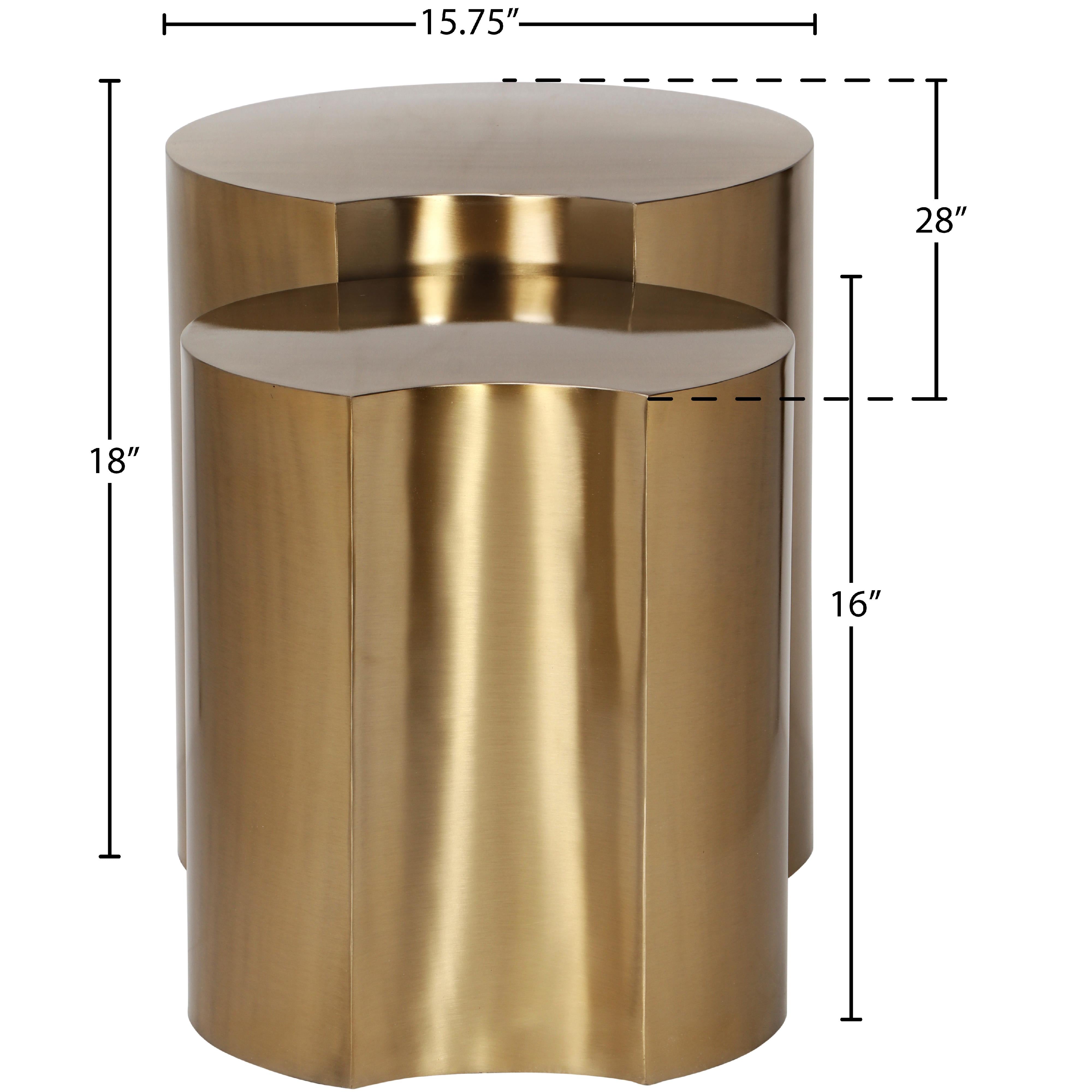 Meridian Dimple Gold End Table
