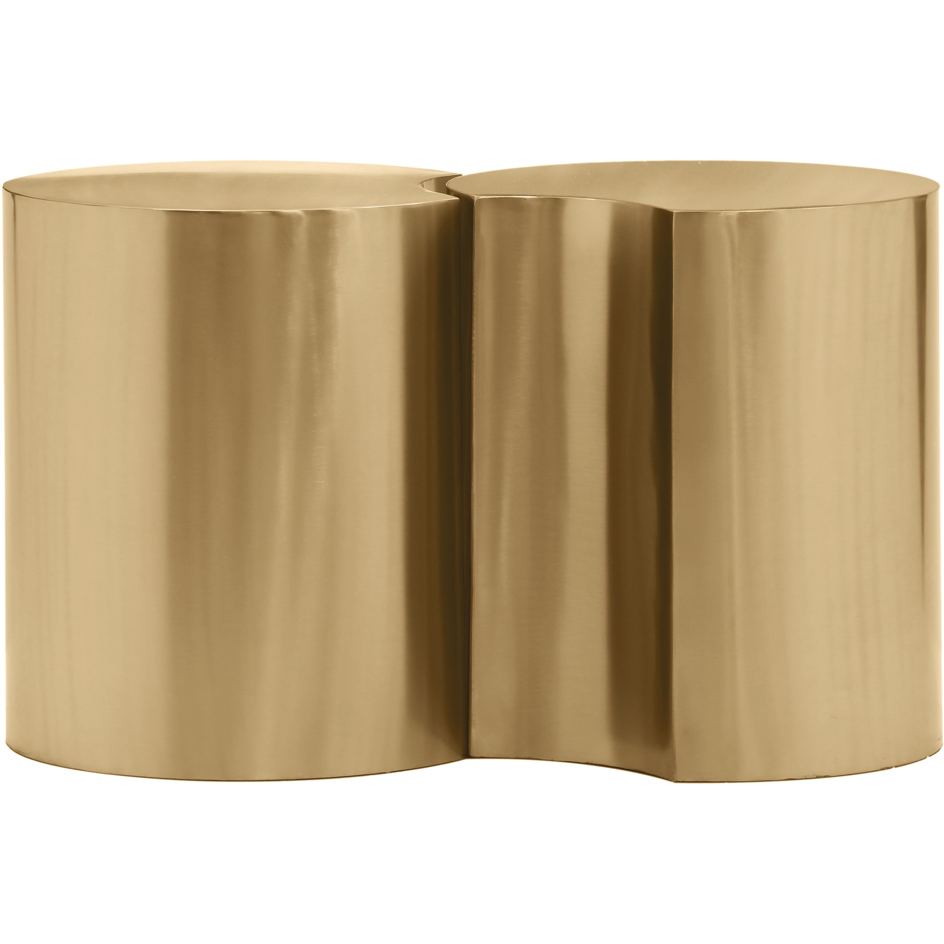 Meridian Dimple Gold End Table