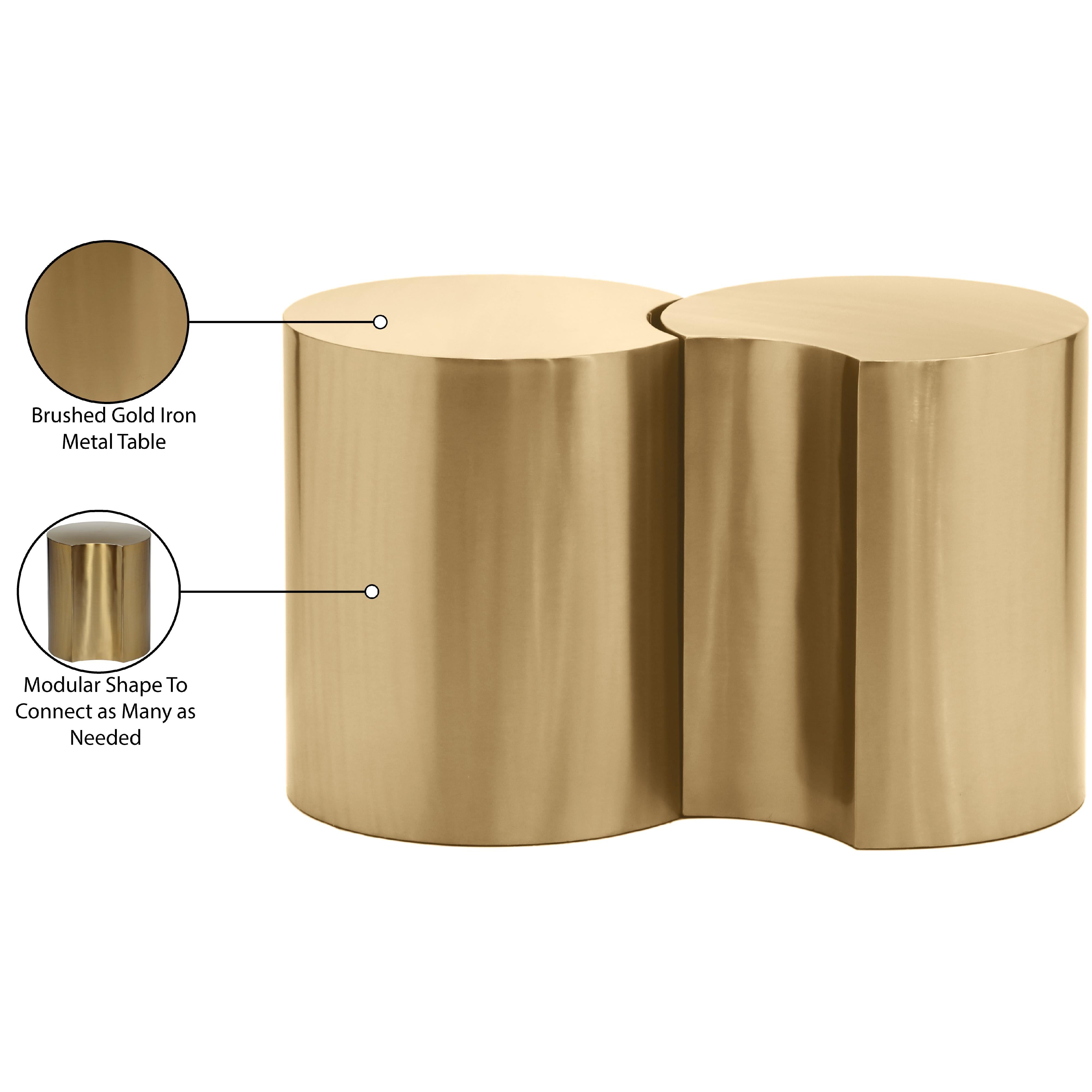 Meridian Dimple Gold End Table