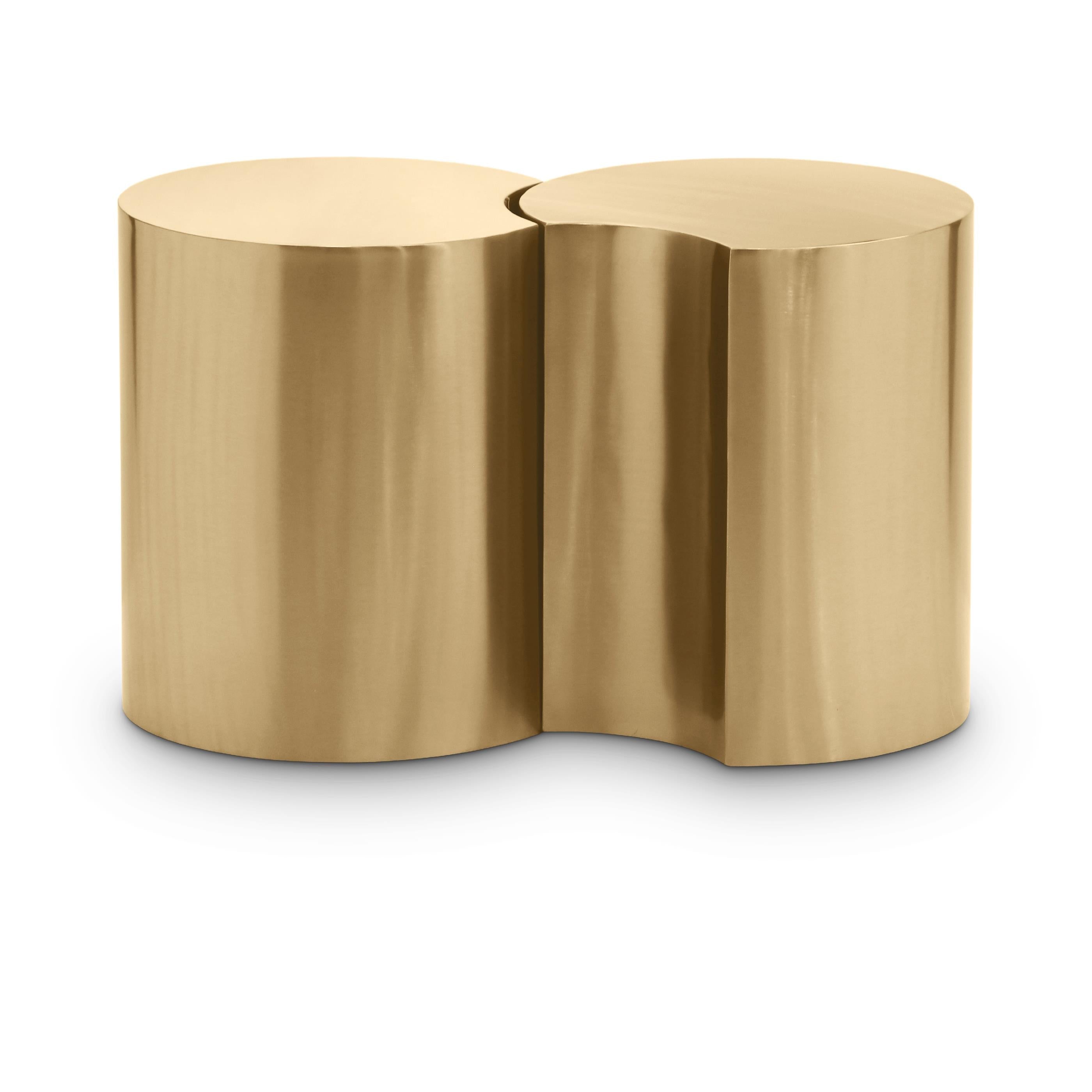 Meridian Dimple Gold End Table