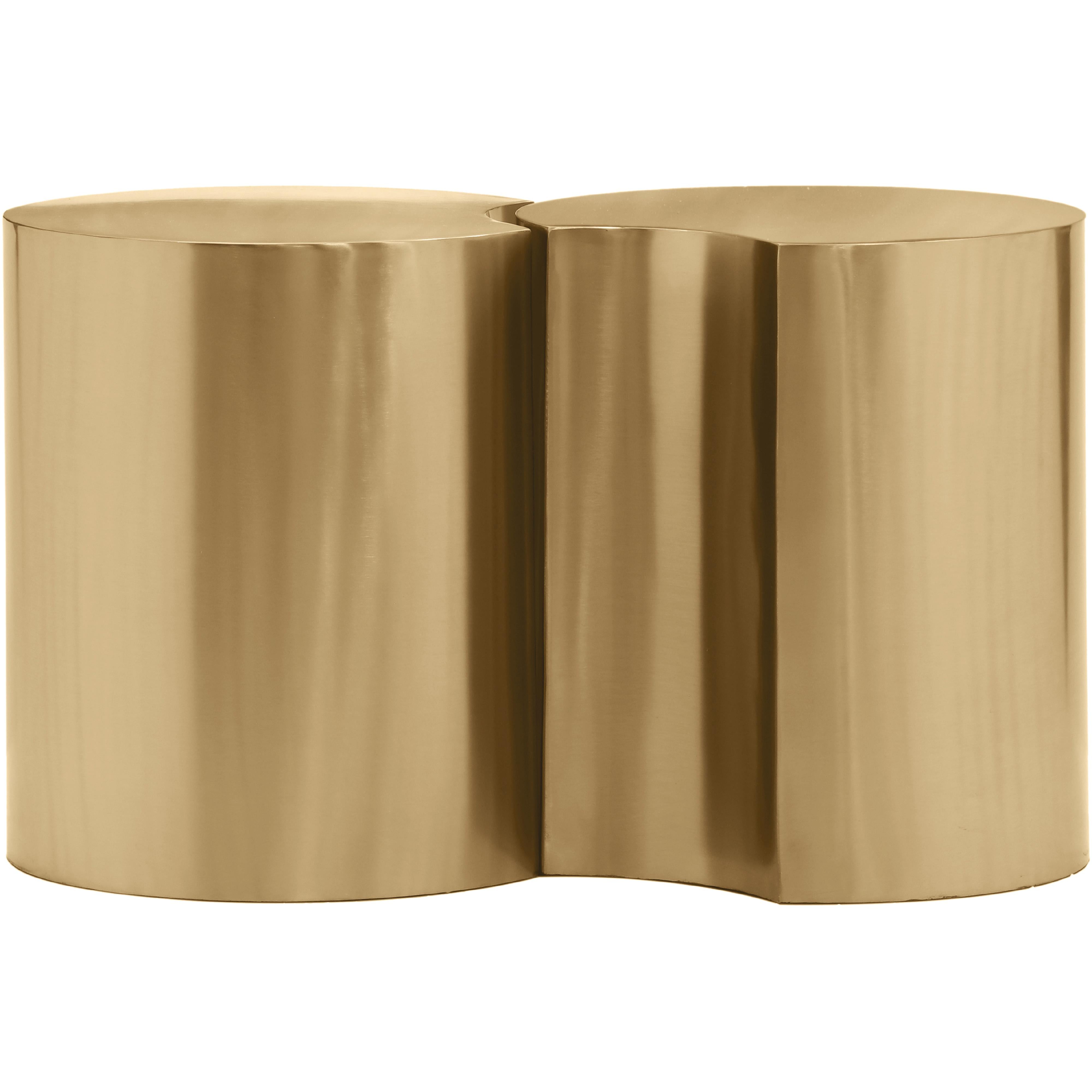 Meridian Dimple Gold End Table
