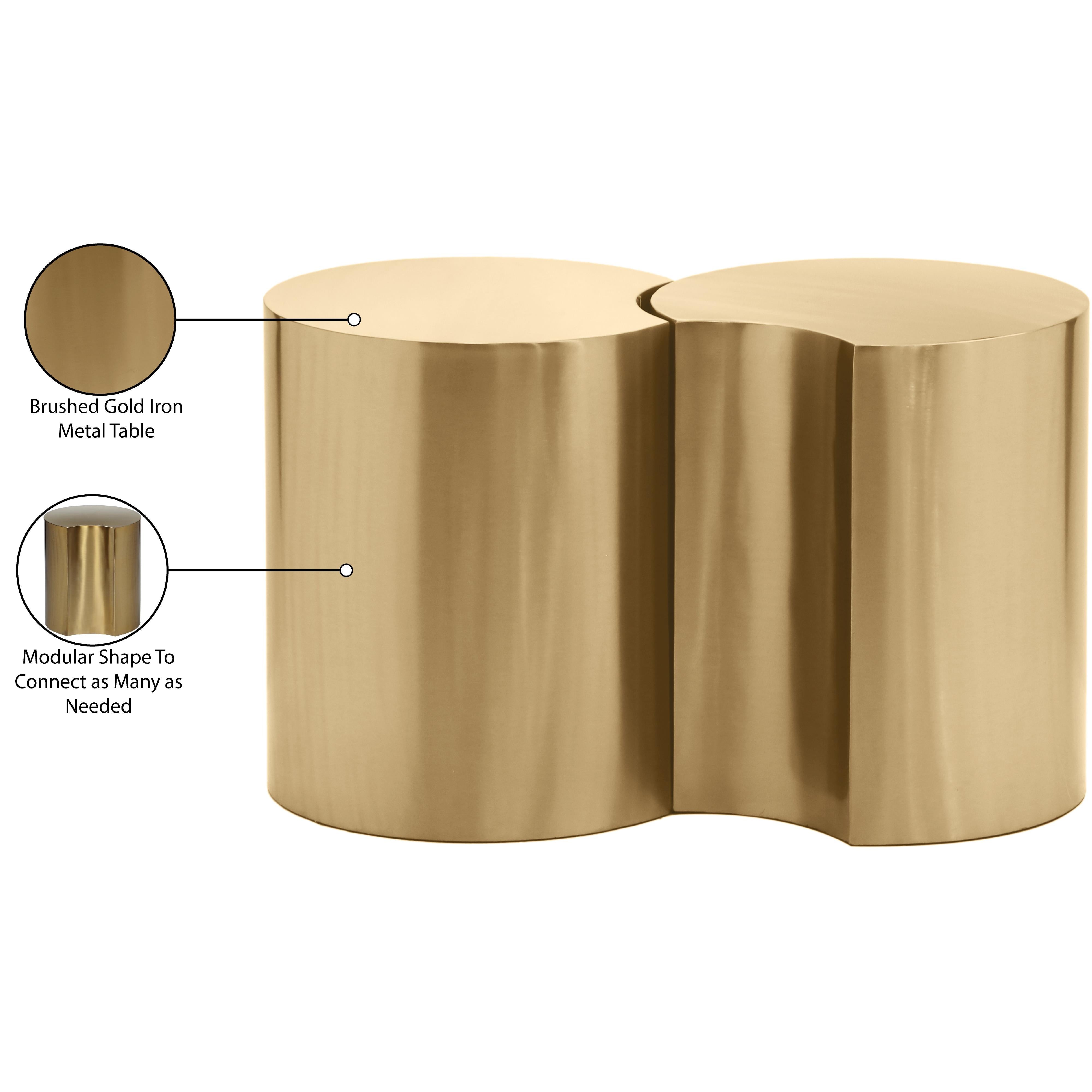 Meridian Dimple Gold End Table