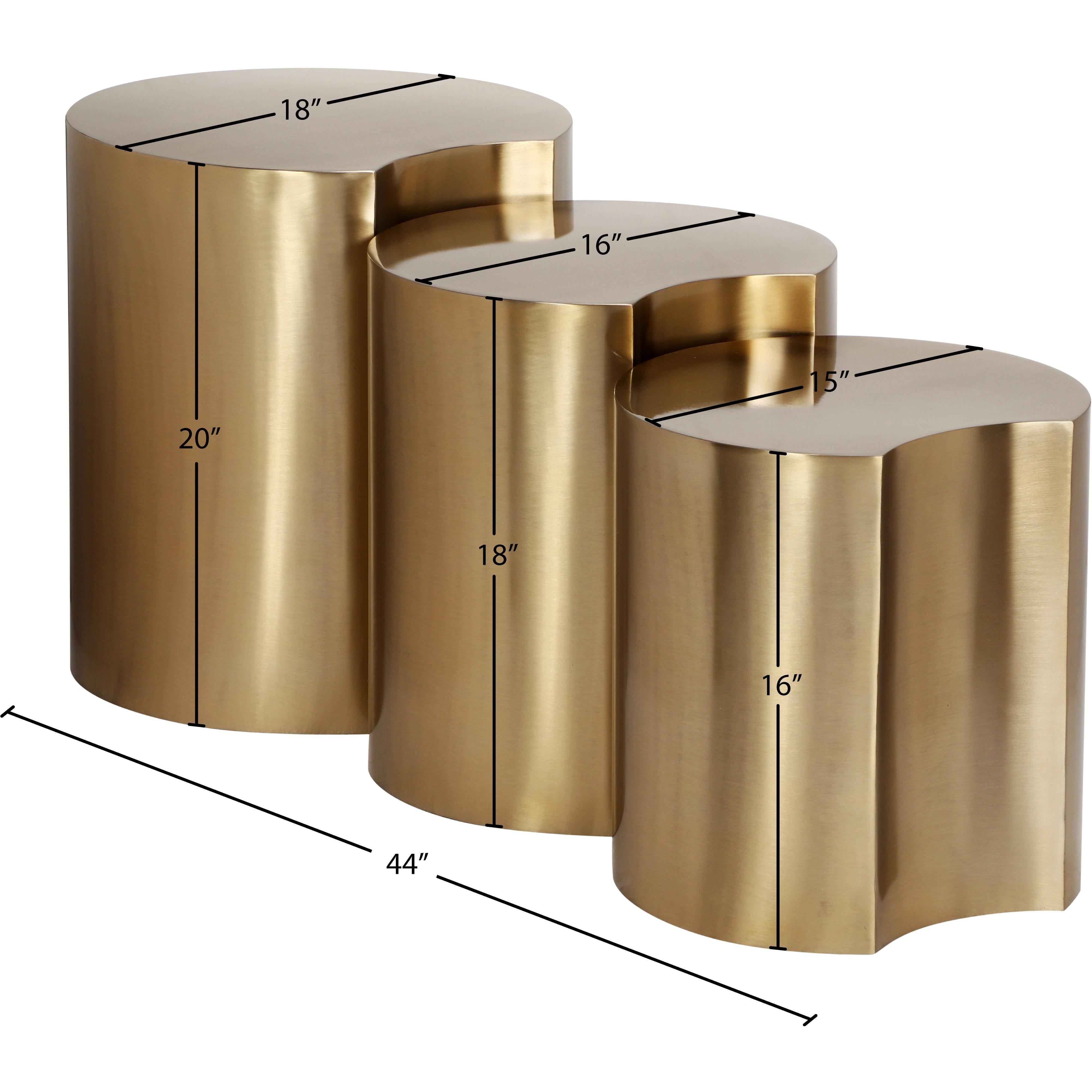 Meridian Dimple Gold End Table