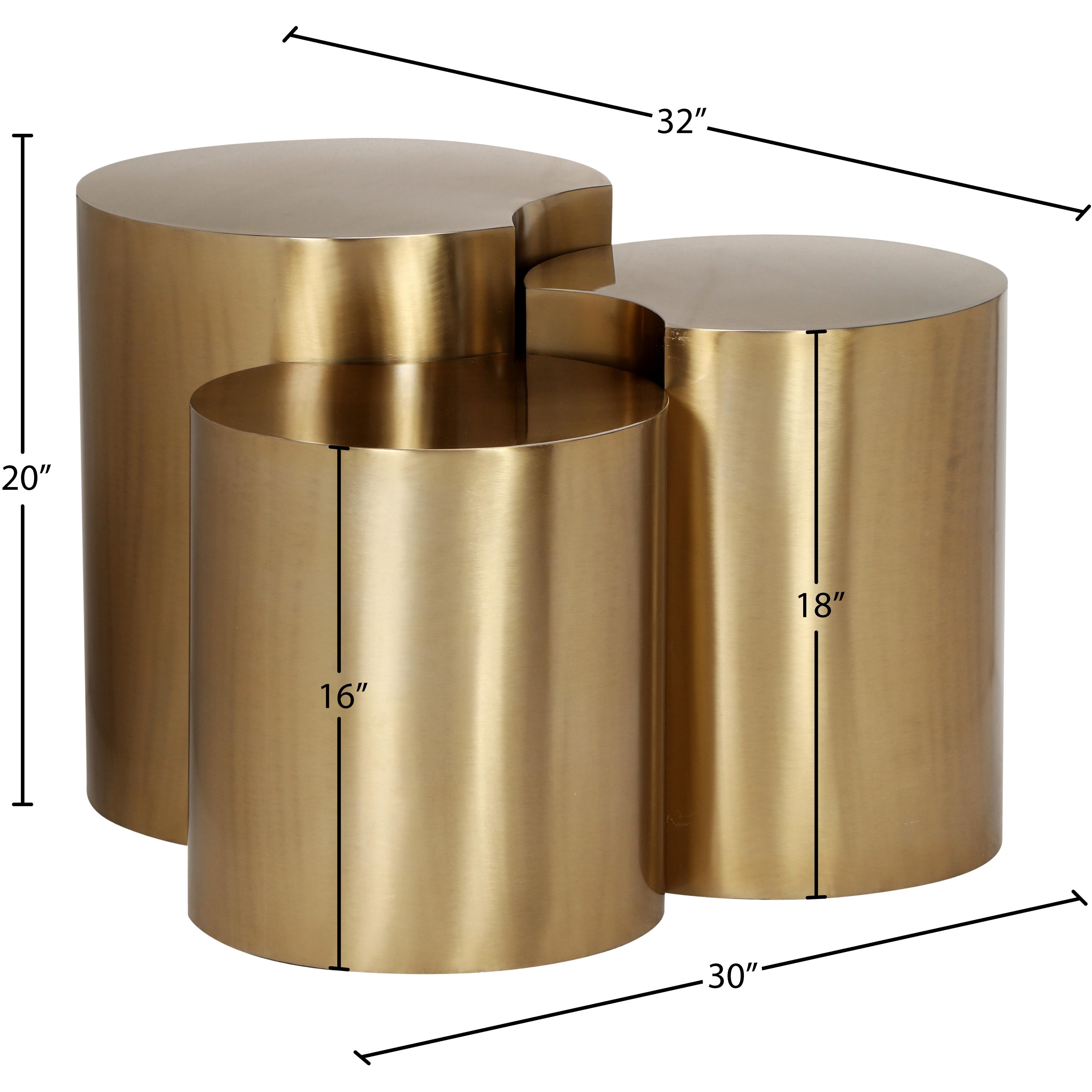 Meridian Dimple Gold End Table