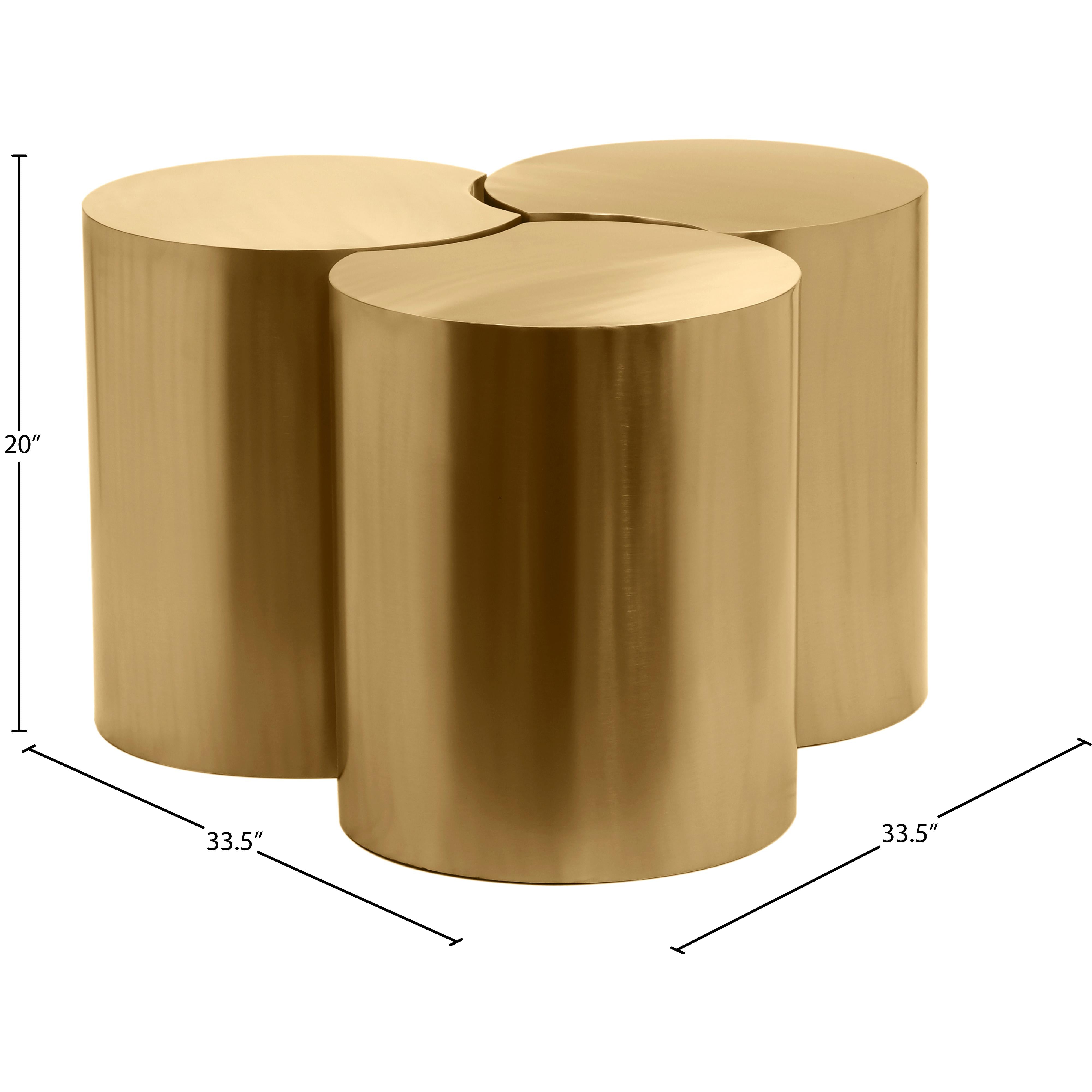 Meridian Dimple Gold Coffee Table